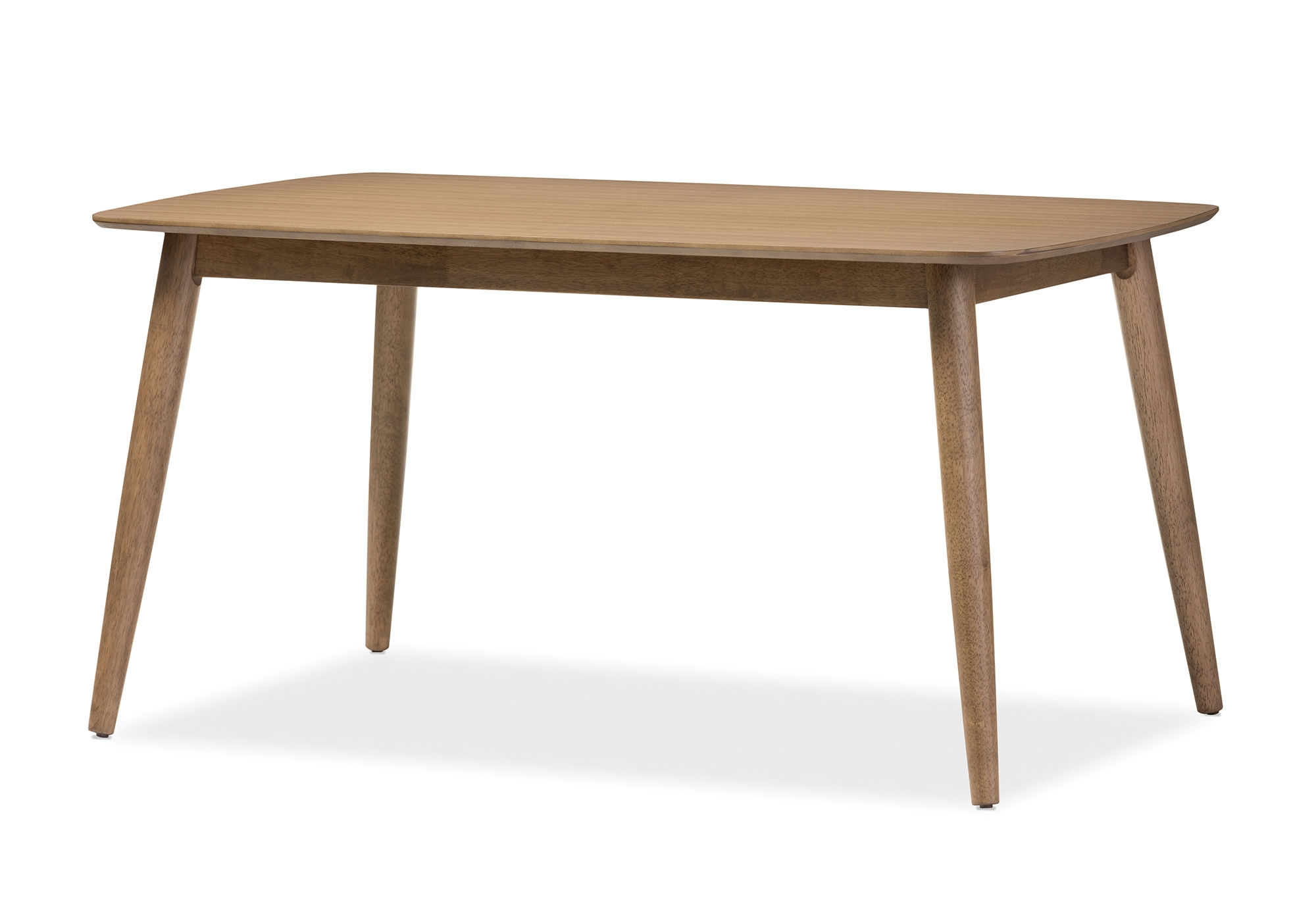 Baxton Studio Edna Light Brown Wood Rectangle Dining Table
