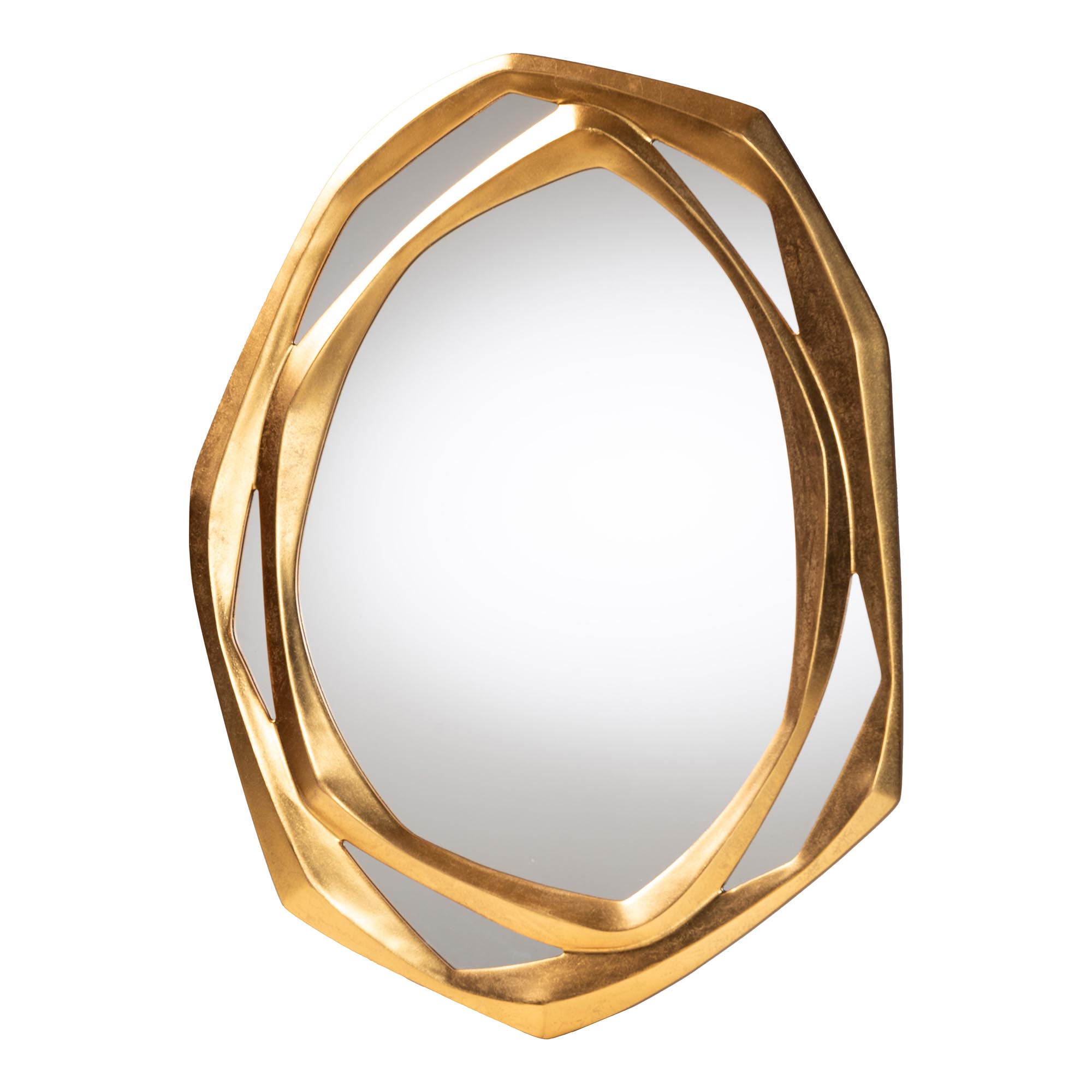 Baxton Studio Halen Antique Gold Accent Wall Mirror
