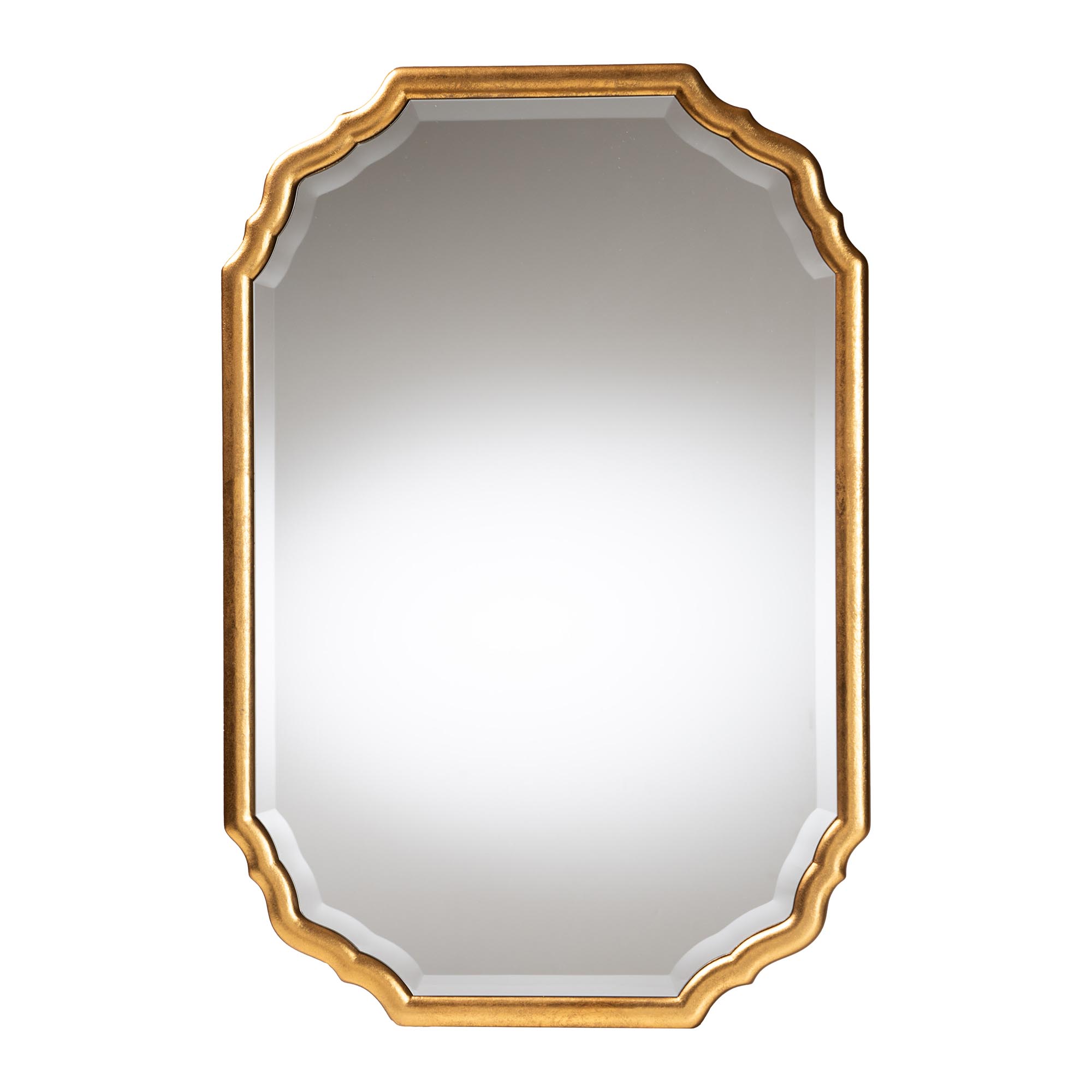 Baxton Studio Pacino Antique Gold Accent Wall Mirror