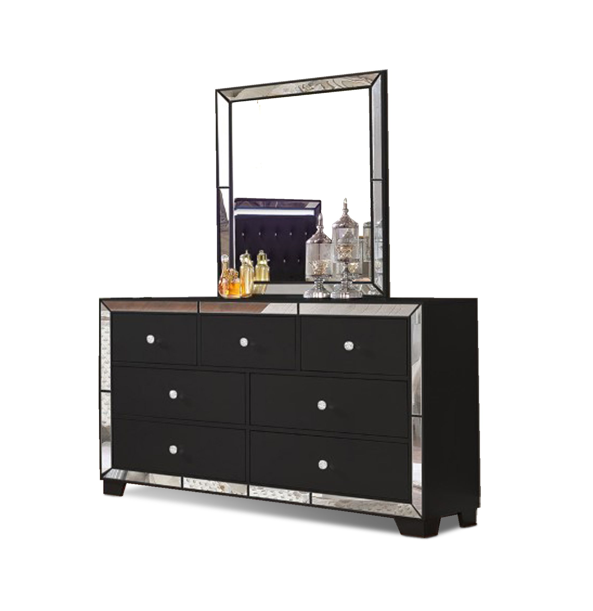 Bella Esprit Belisa Black Dresser and Mirror