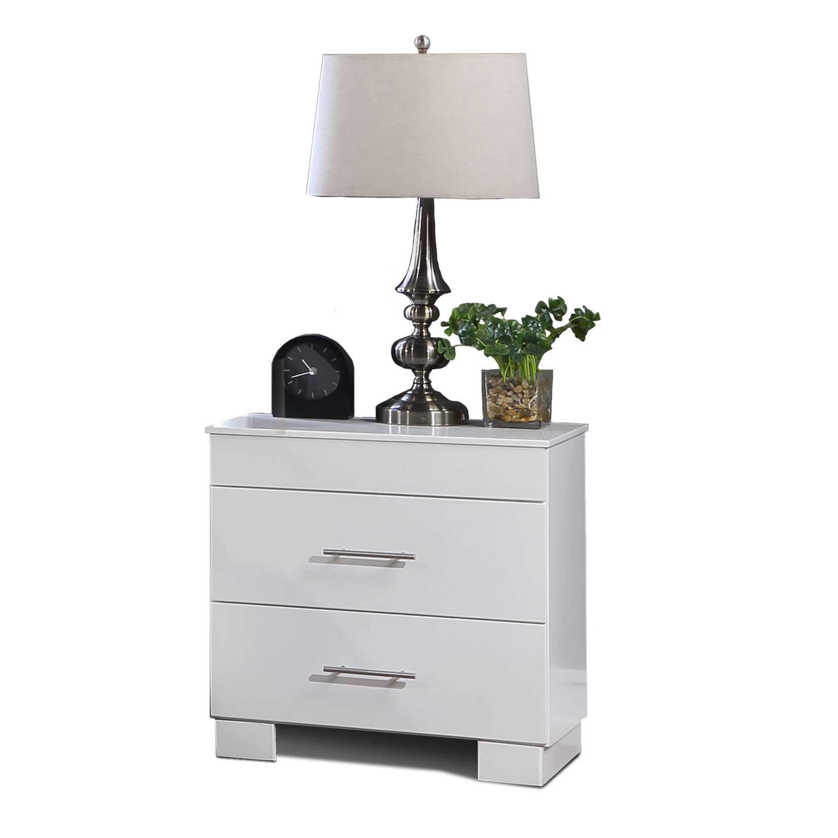 Bella Esprit Nivia White Wood Night Stand