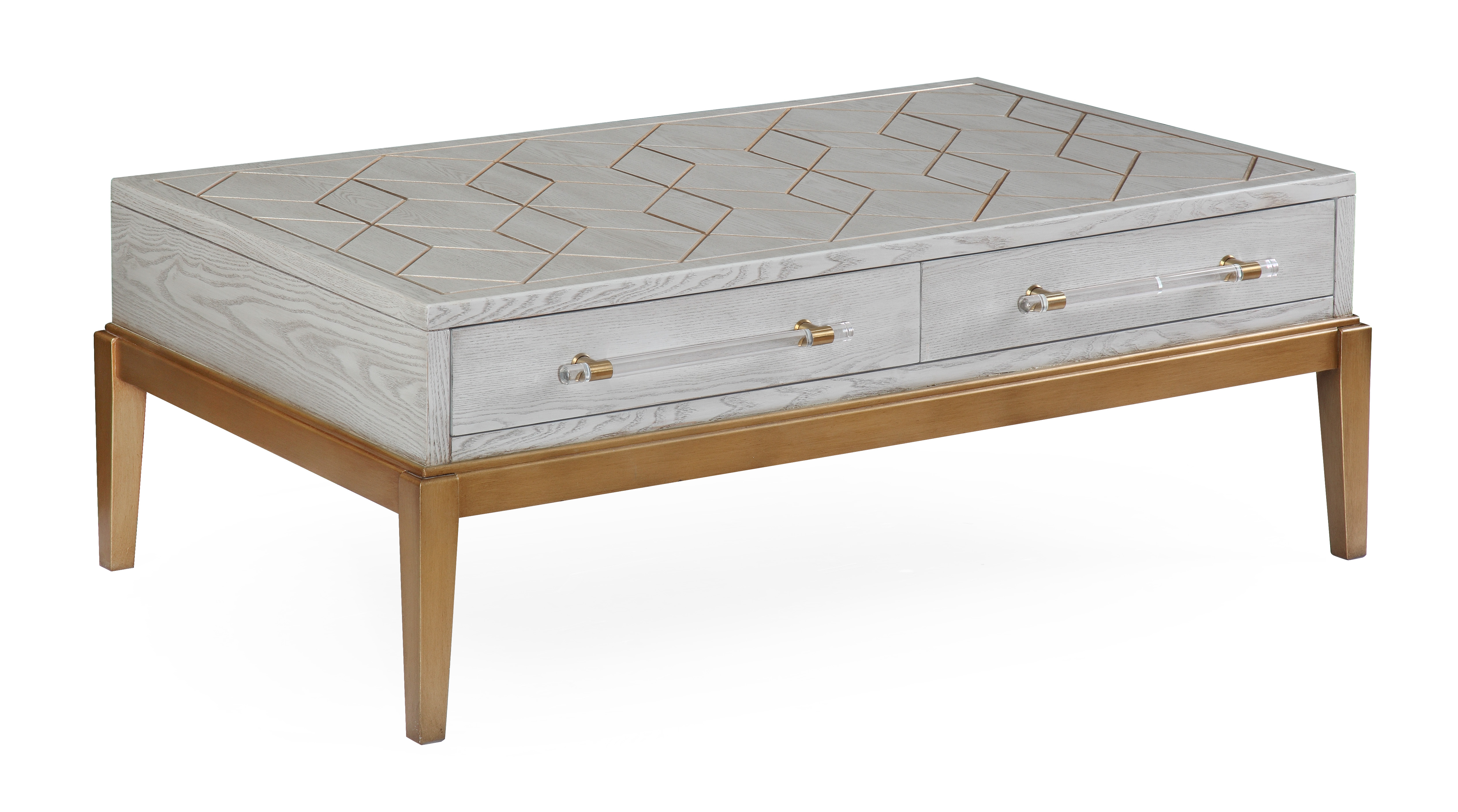 Bassett Mirror Perrine Graphite Gray Rectangular Cocktail Table