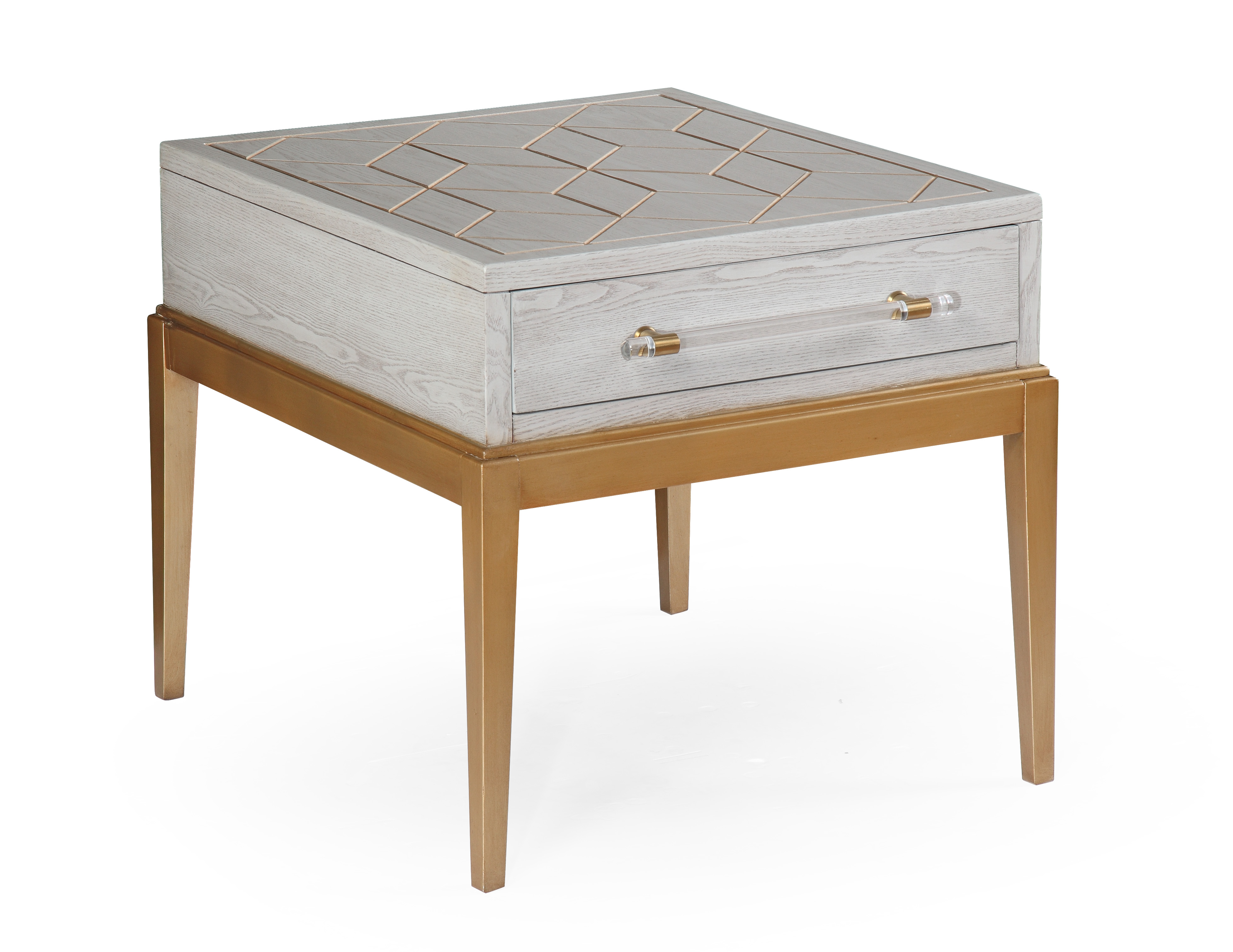 Bassett Mirror Perrine Graphite Gray Rectangular End Table