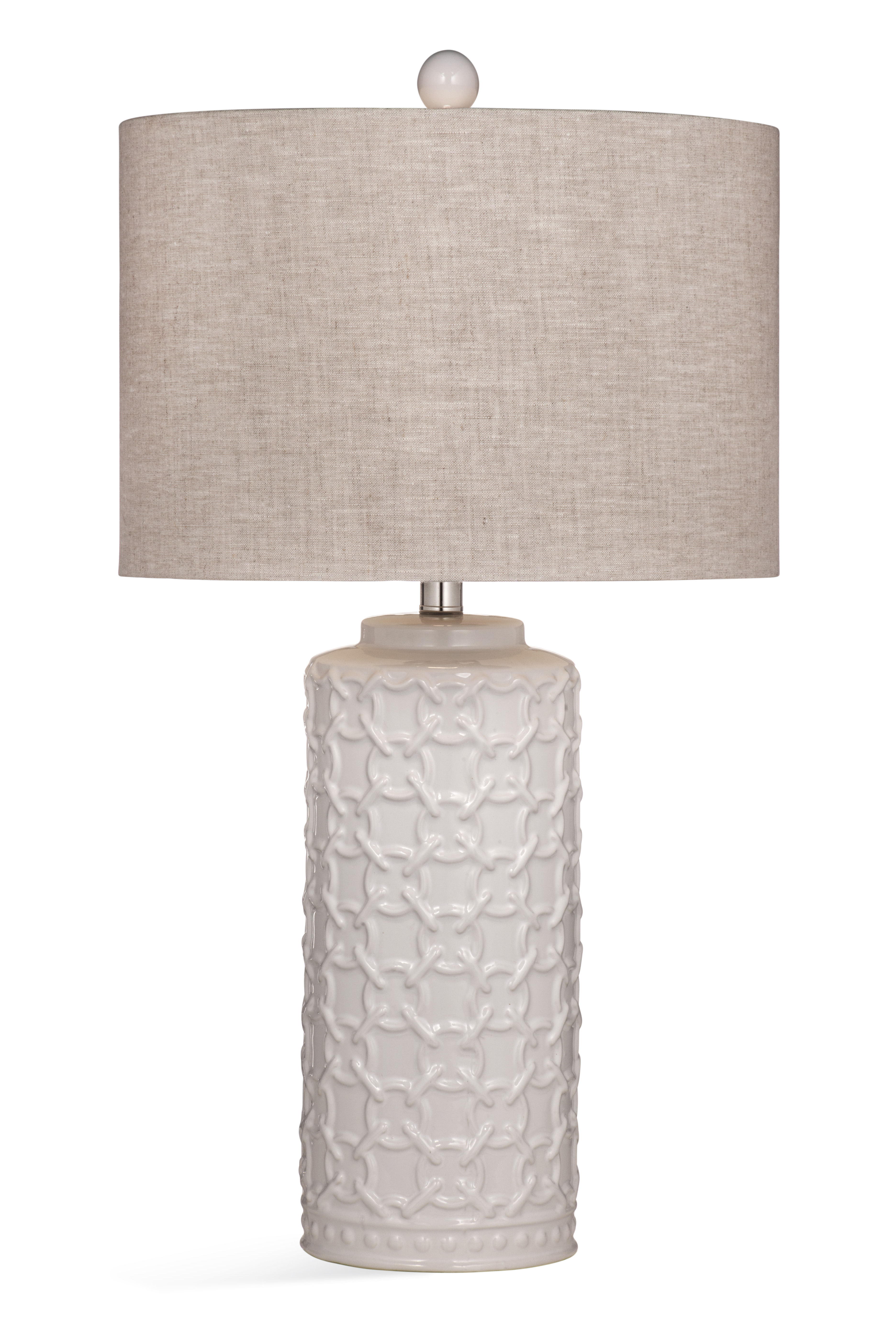 Bassett Mirror Marina White Table Lamp