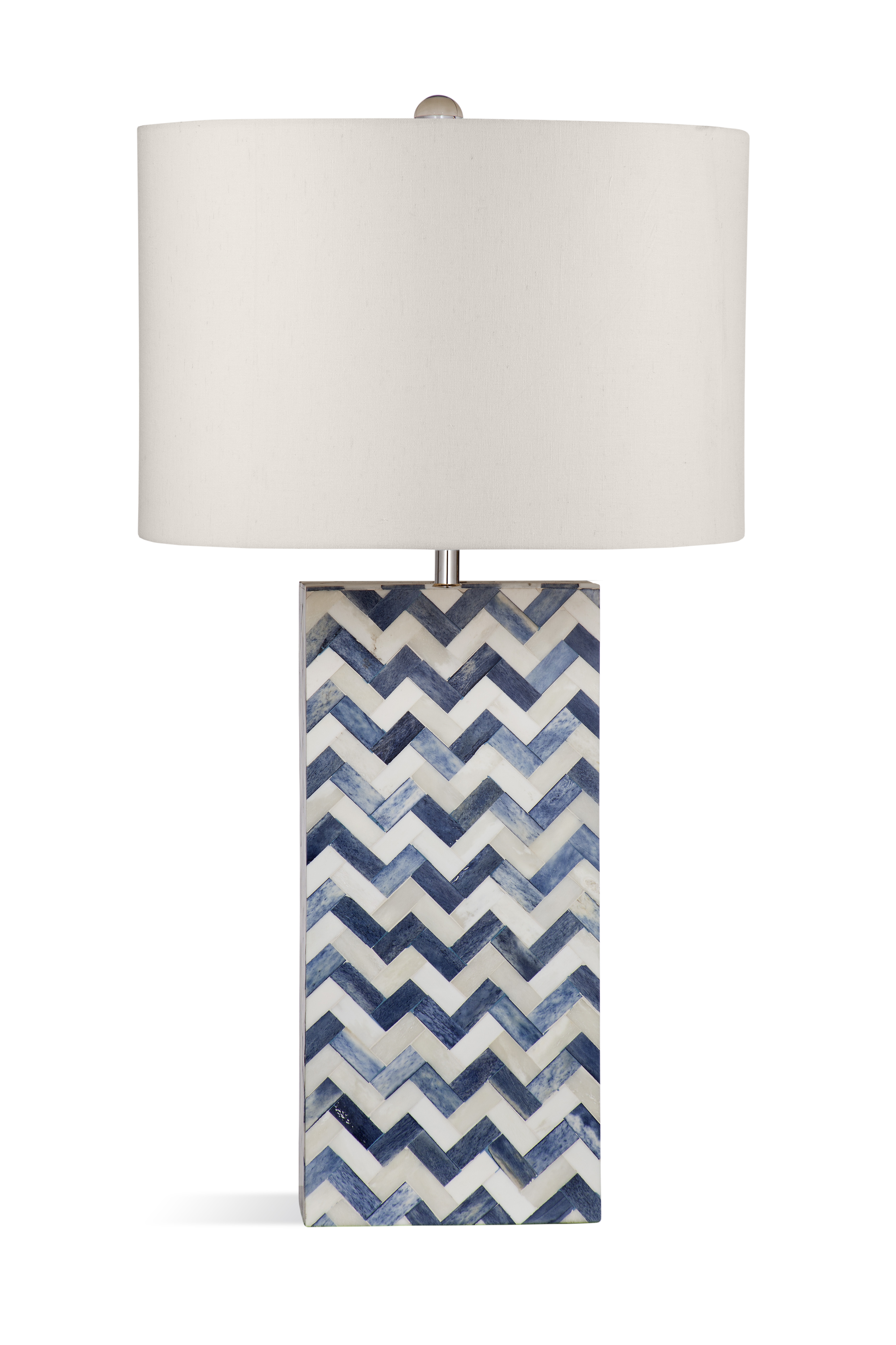 Bassett Mirror Dunmore Blue White Table Lamp