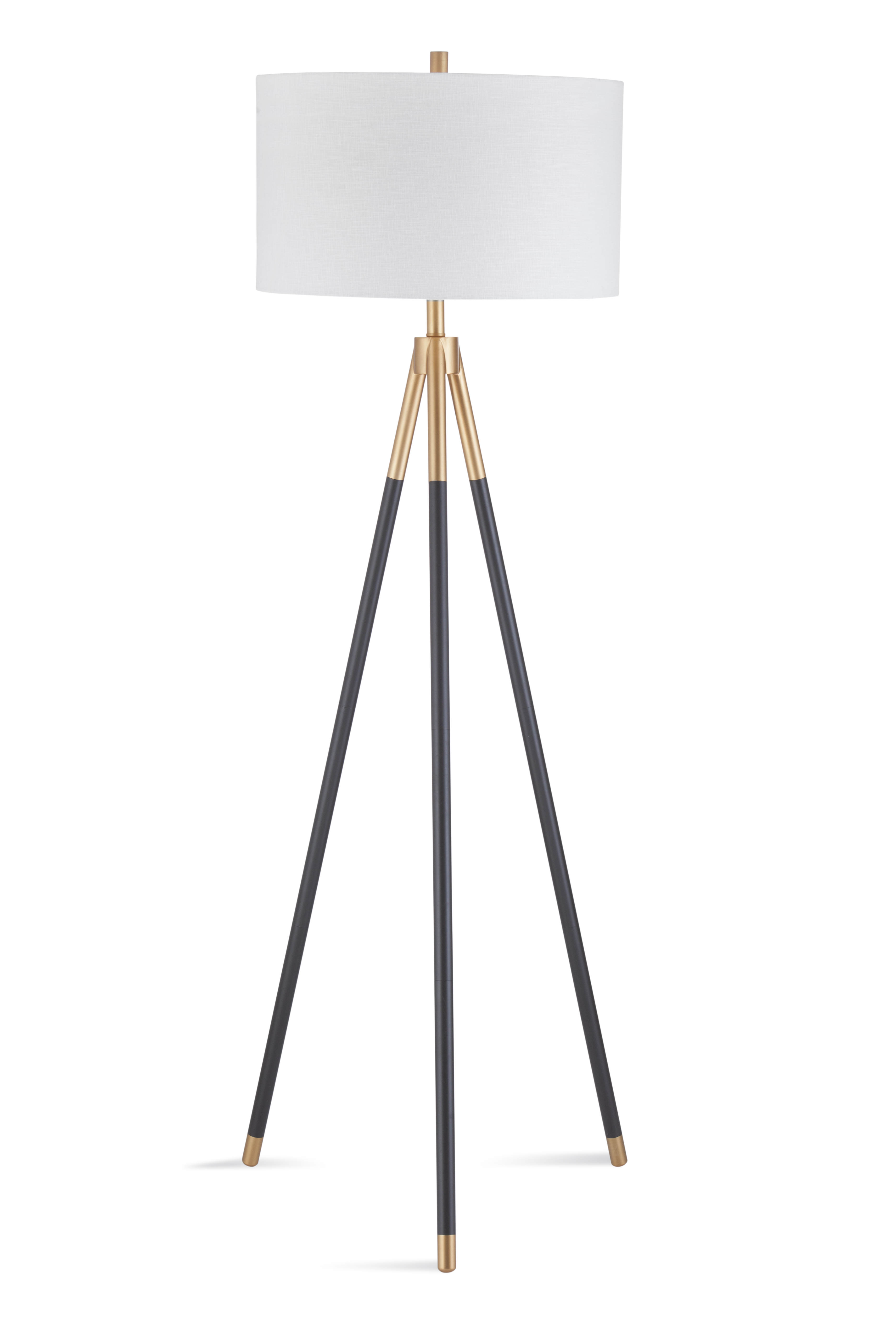 Bassett Mirror Rowe Black Gold Floor Lamp