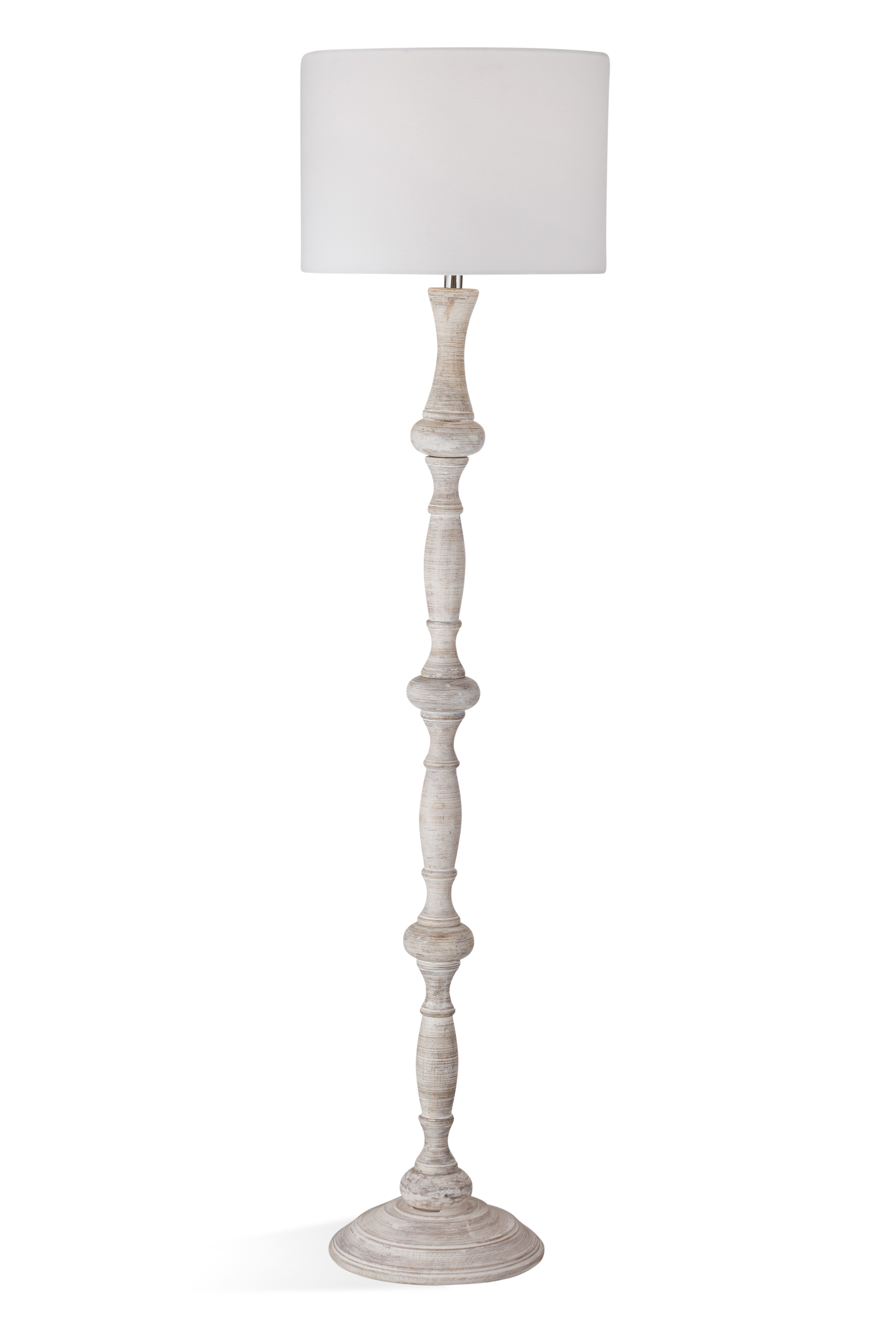 Bassett Mirror Leroy Place White Wash Floor Lamp