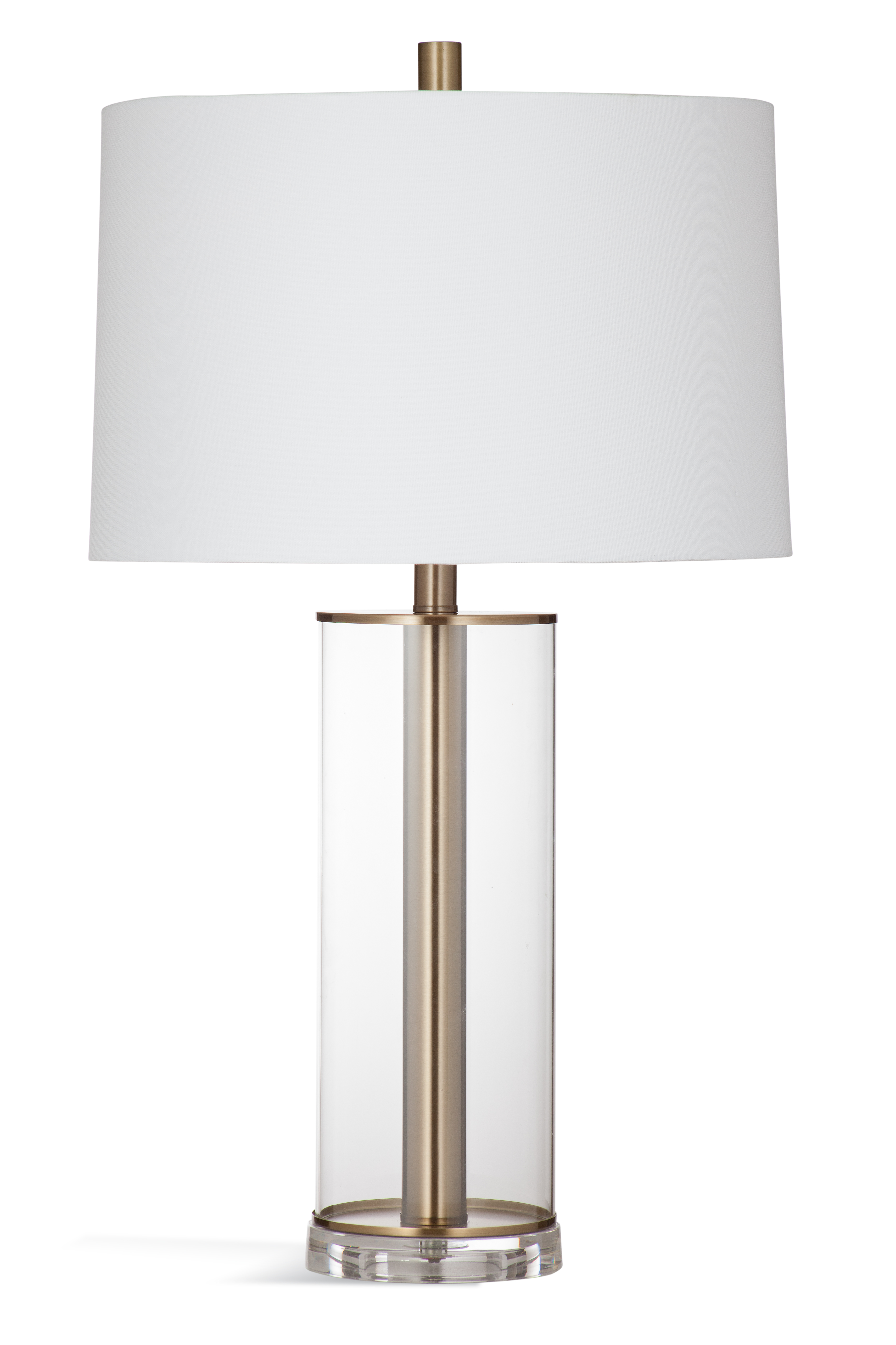 Bassett Mirror Ares Clear Brass Table Lamp