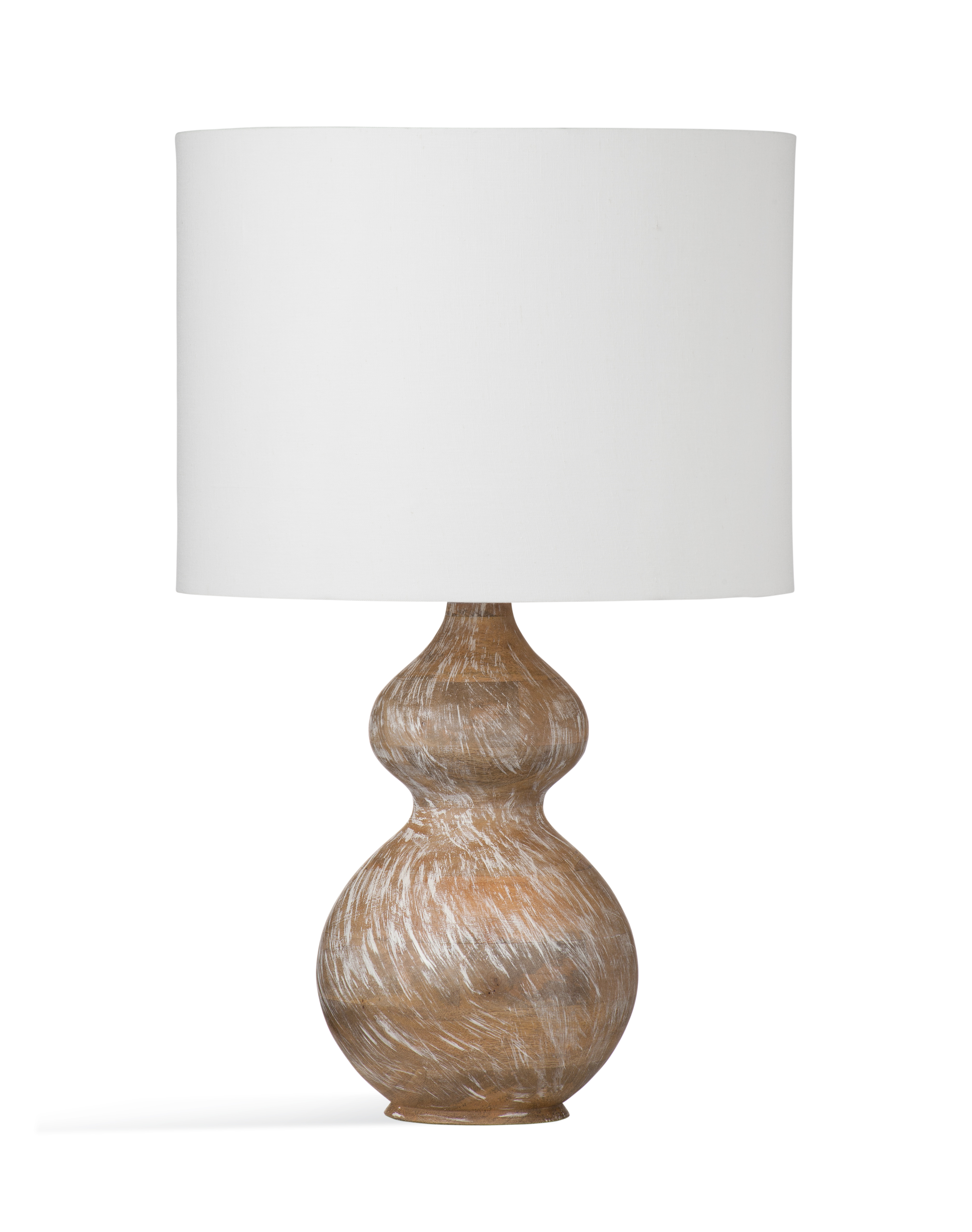 Bassett Mirror Caveette White Wash Table Lamp
