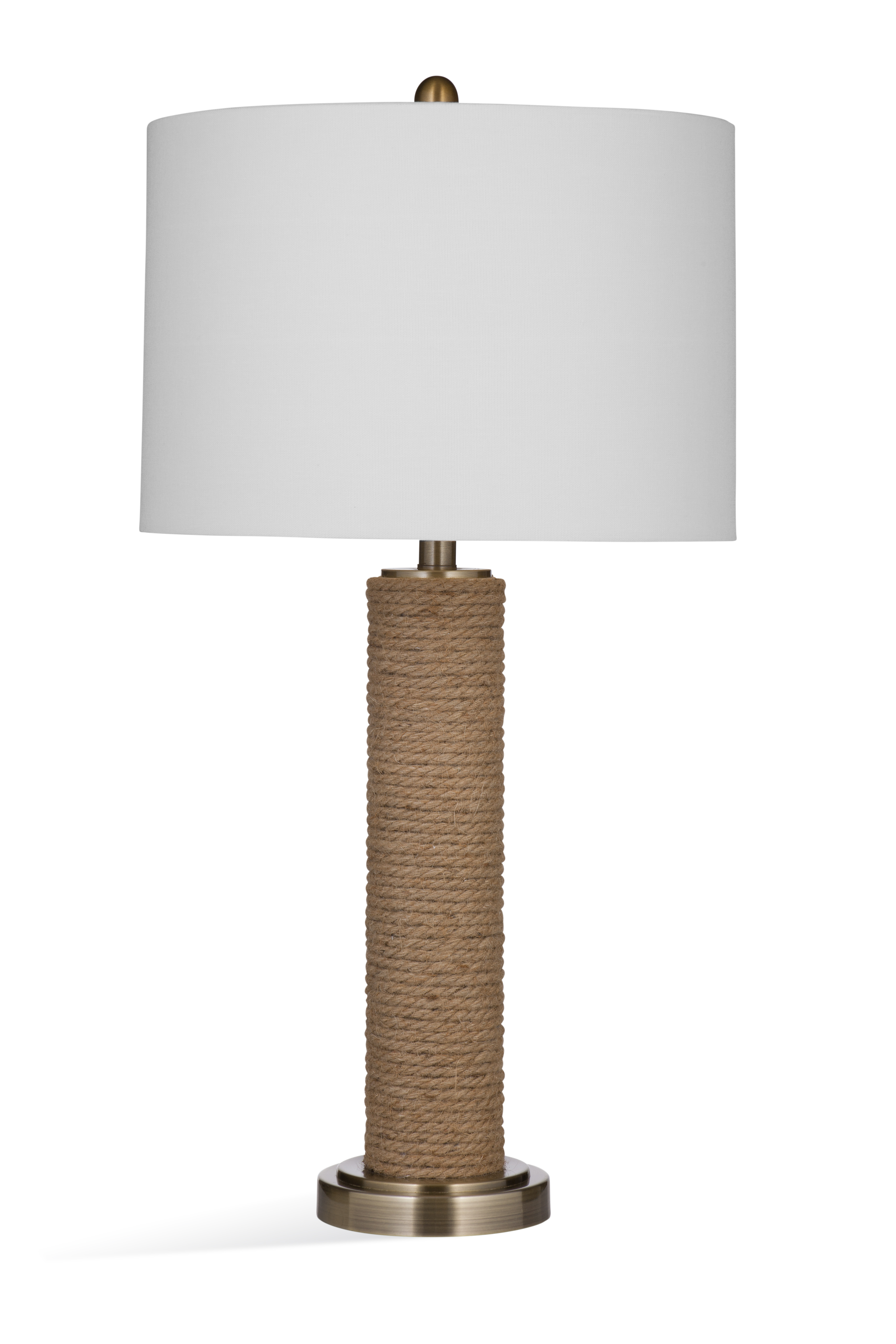 Bassett Mirror Welch Natural Antique Brass Table Lamp