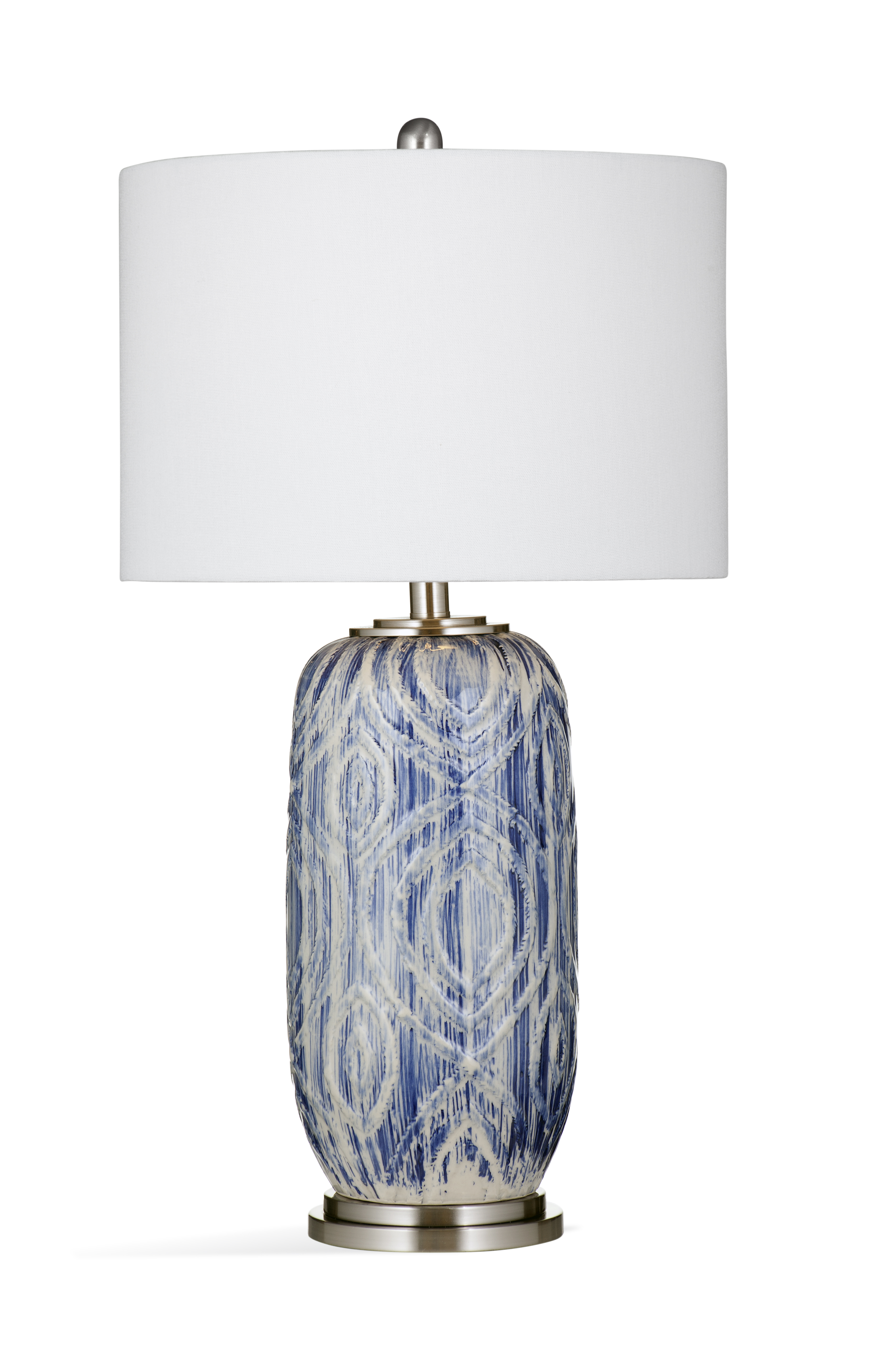 Bassett Mirror Jeers White Blue Table Lamp