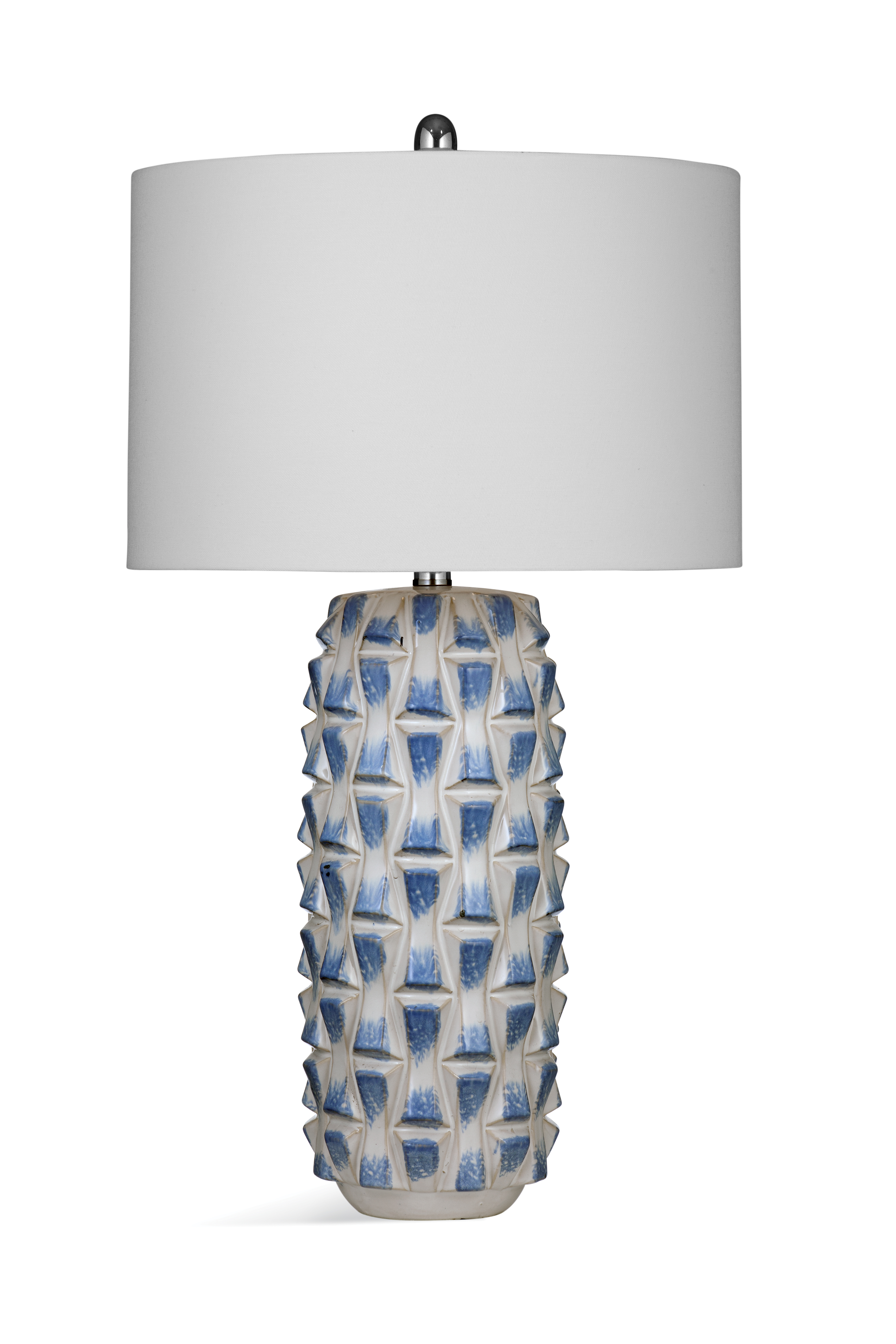 Bassett Mirror Stones Blue White Table Lamp