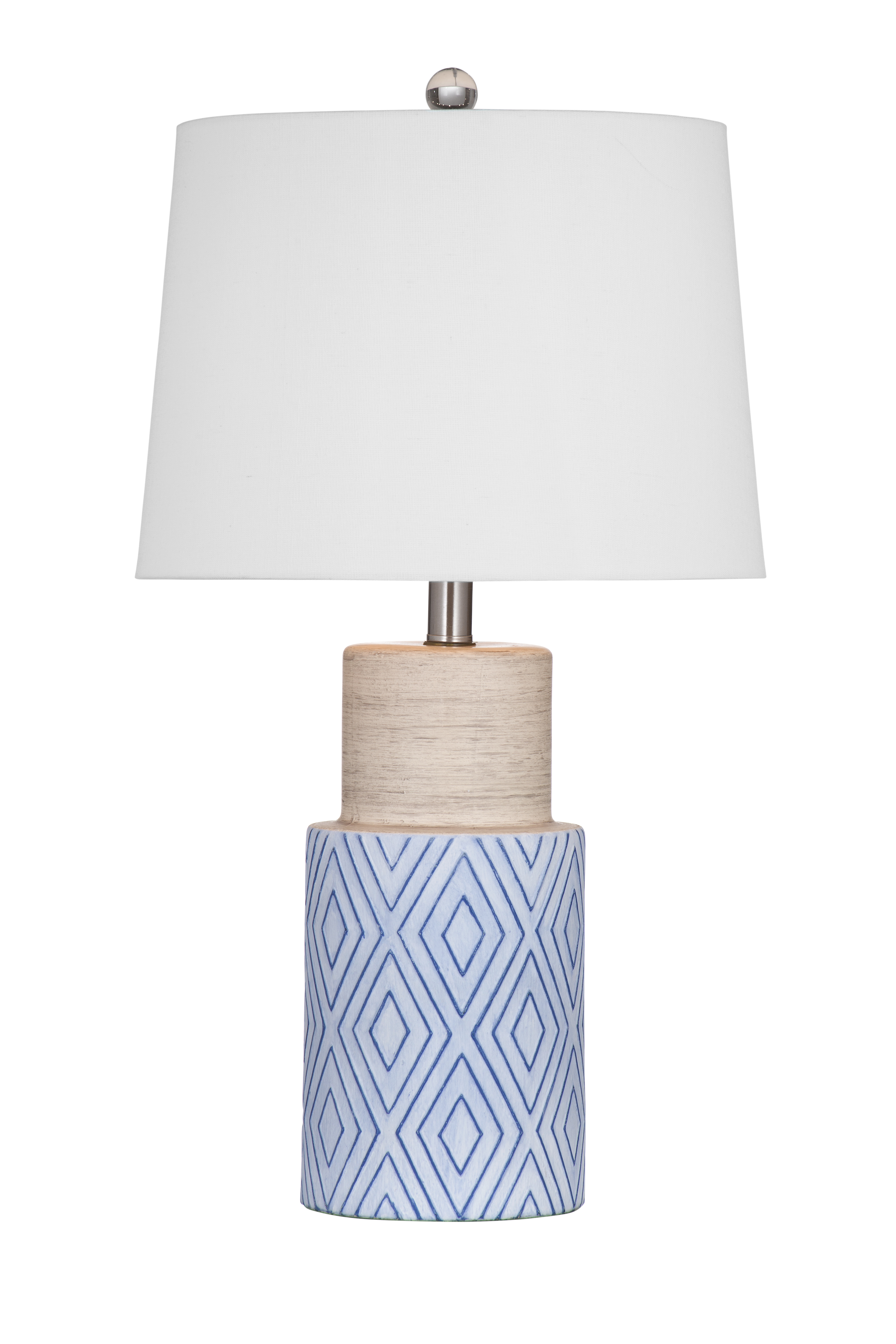 Bassett Mirror Sands Blue White Cream Table Lamp