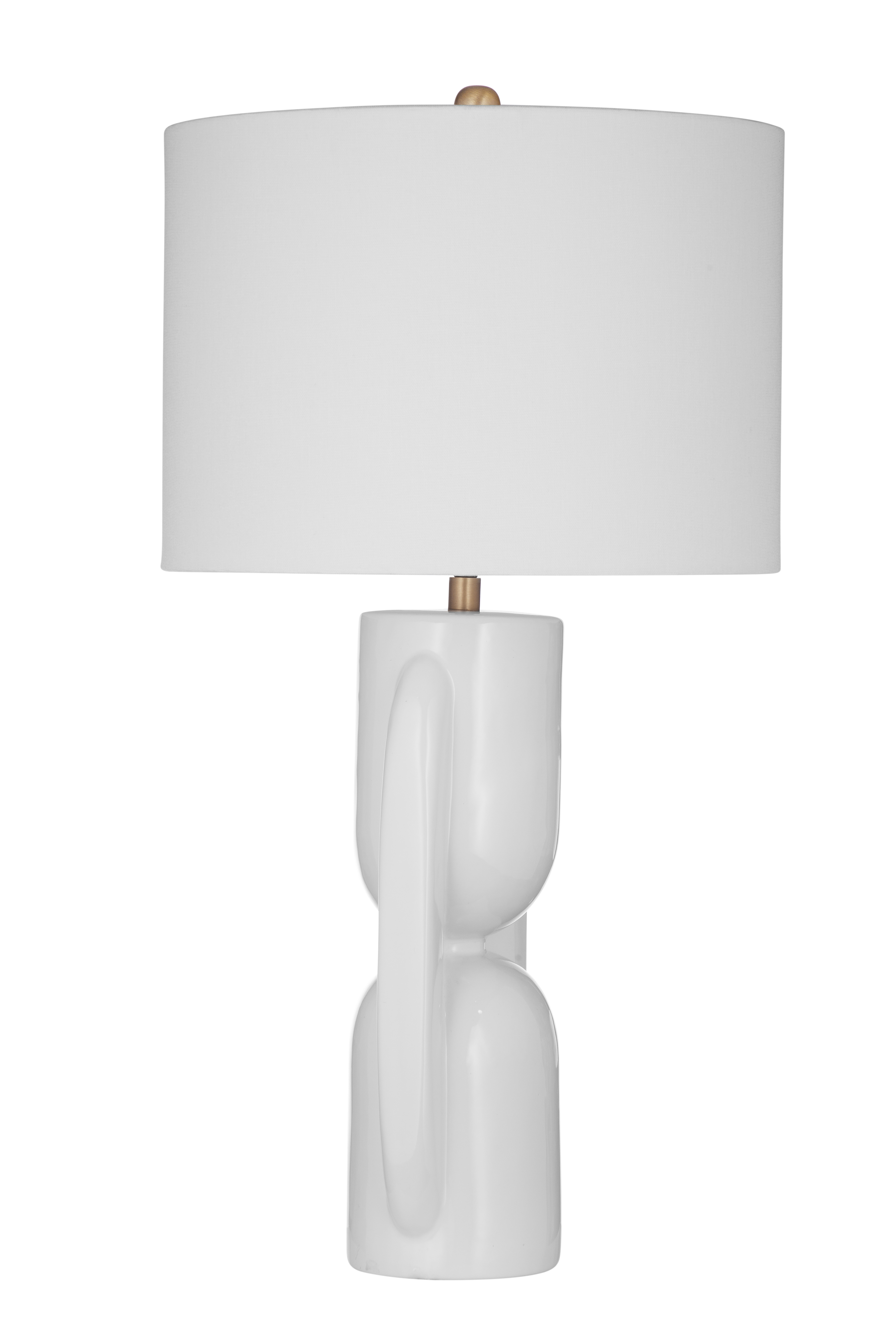Bassett Mirror Tolland Glossy White Table Lamp