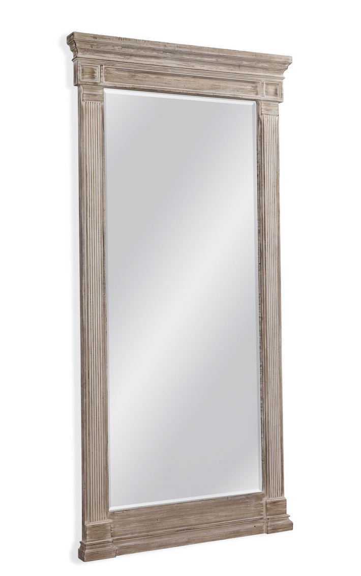 Bassett Mirror Ione Distressed Grey Floor Mirror