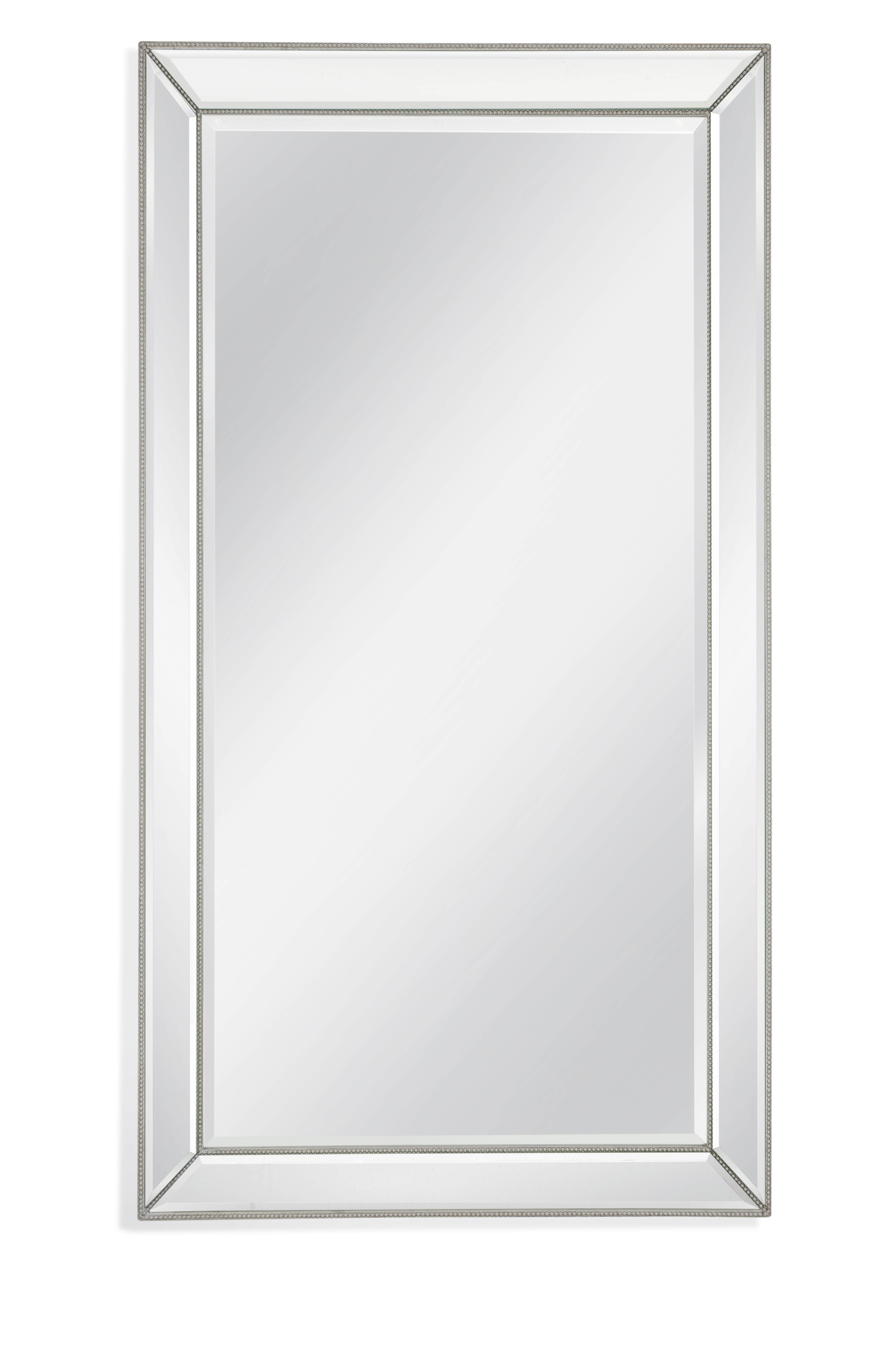 Bassett Mirror Ashley White Silver Floor Mirror