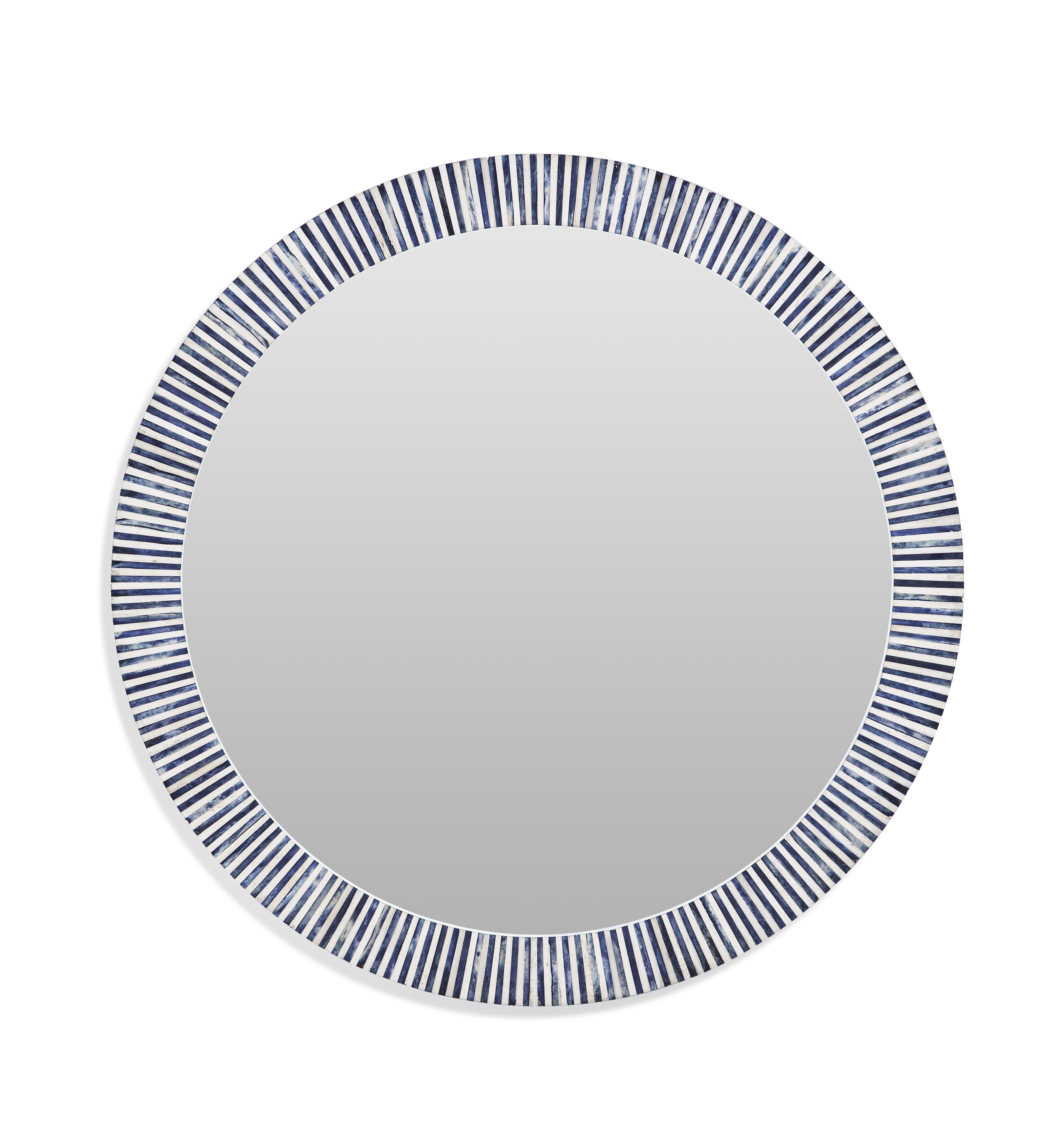 Bassett Mirror Radial Bone Blue Wall Mirror