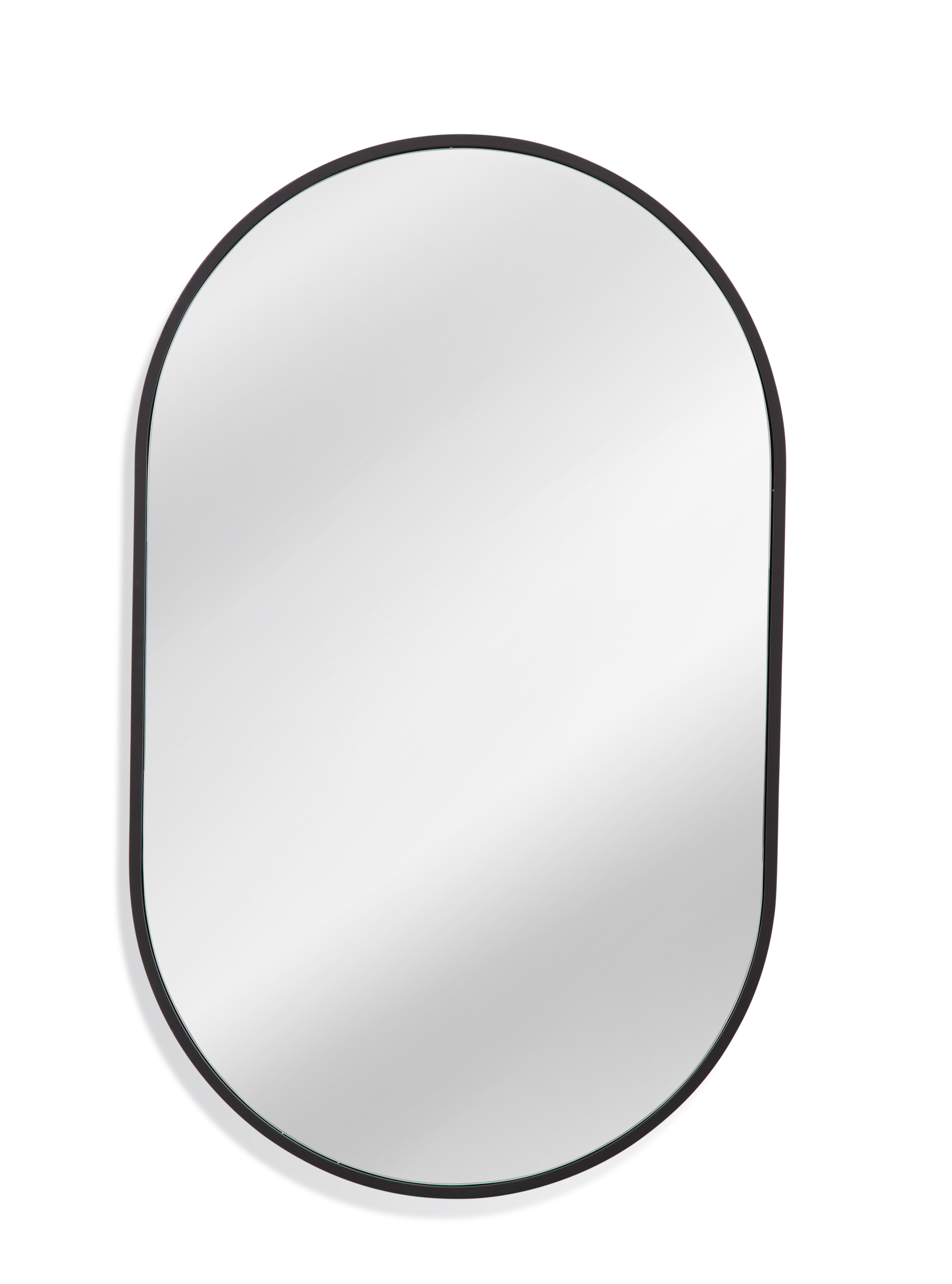 Bassett Mirror Matte Black Oval Wall Mirror