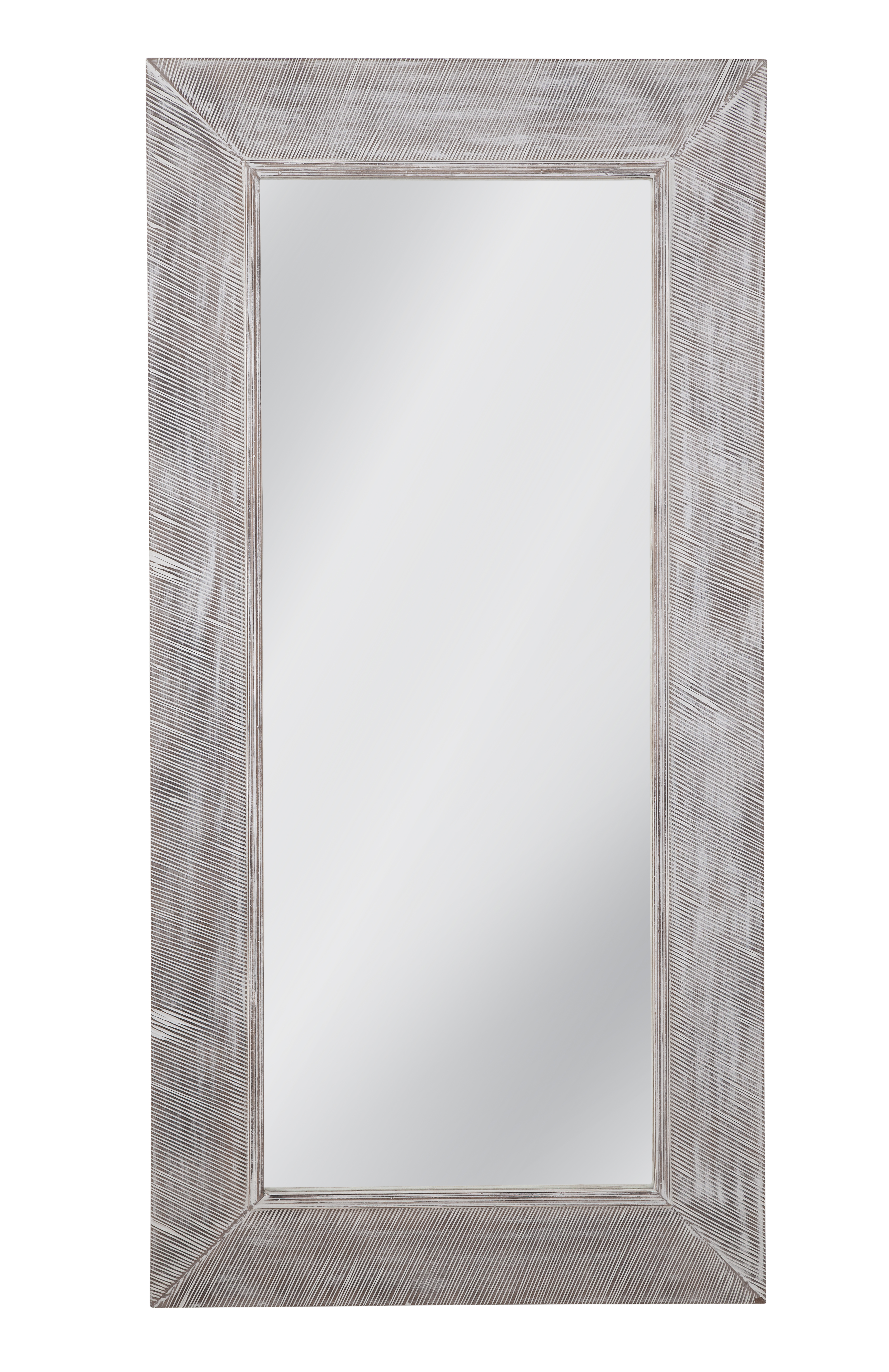 Bassett Mirror Baker White Wash Floor Mirror