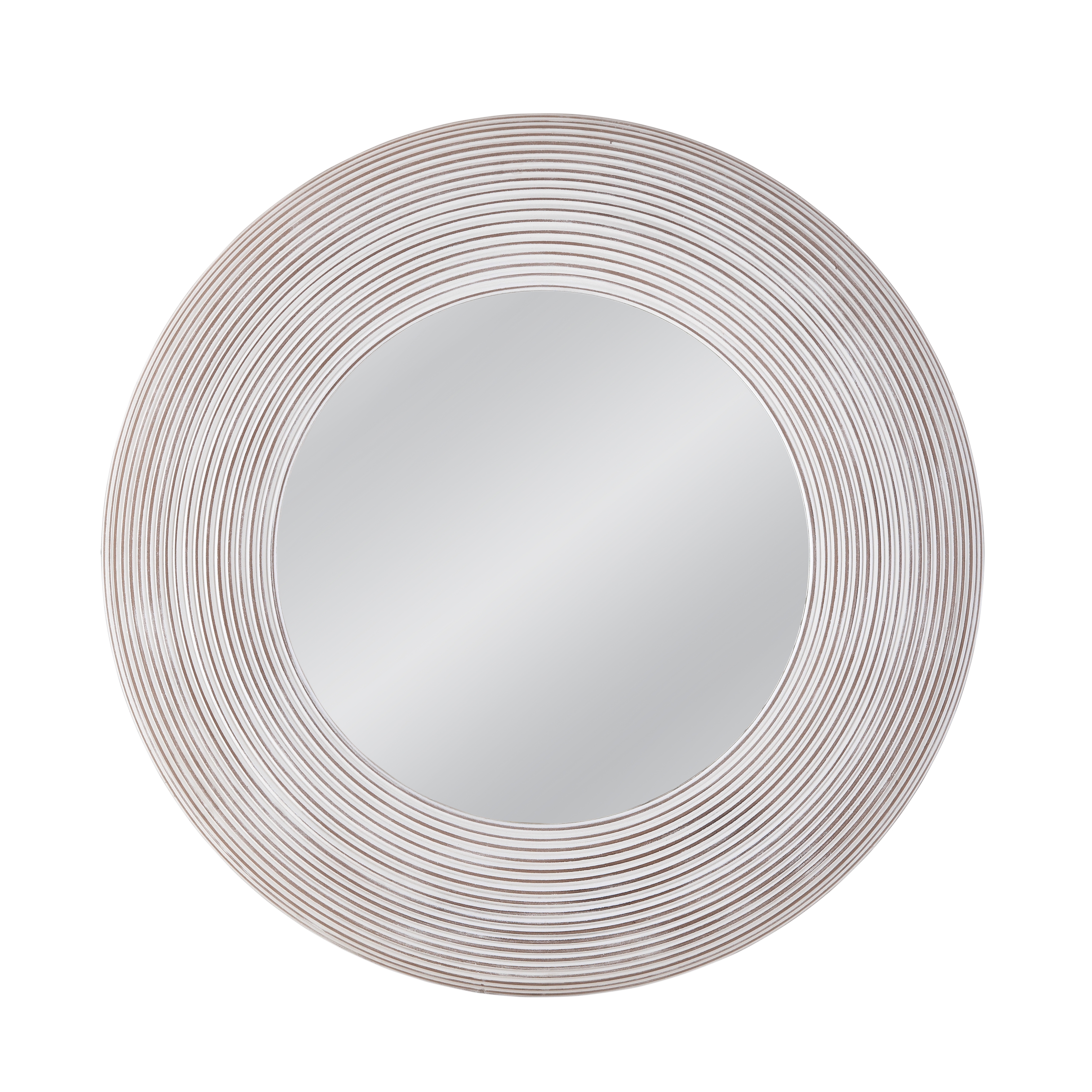 Bassett Mirror Spin White Washed Wall Mirror
