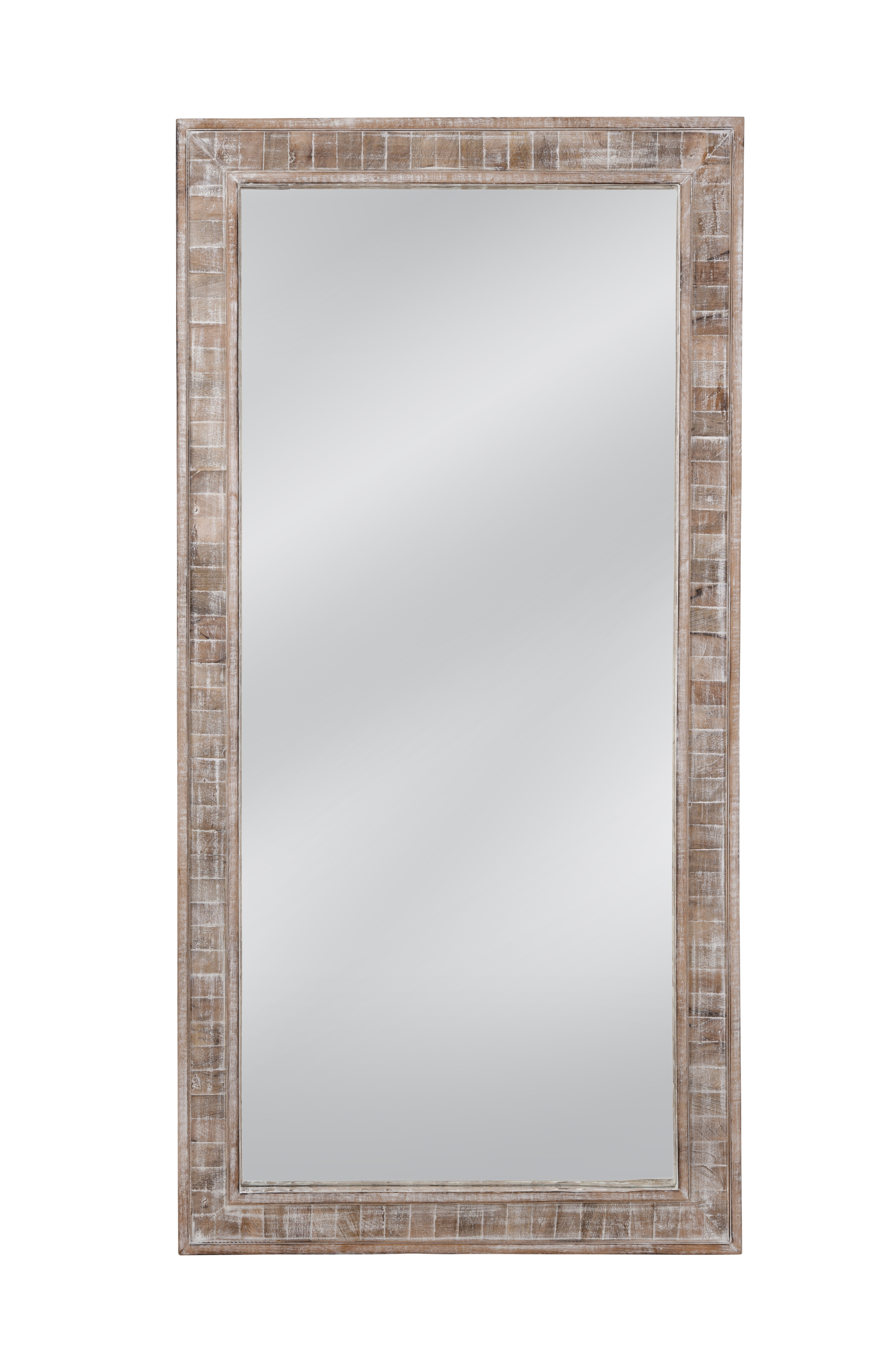 Bassett Mirror Drew White Wash Floor Mirror