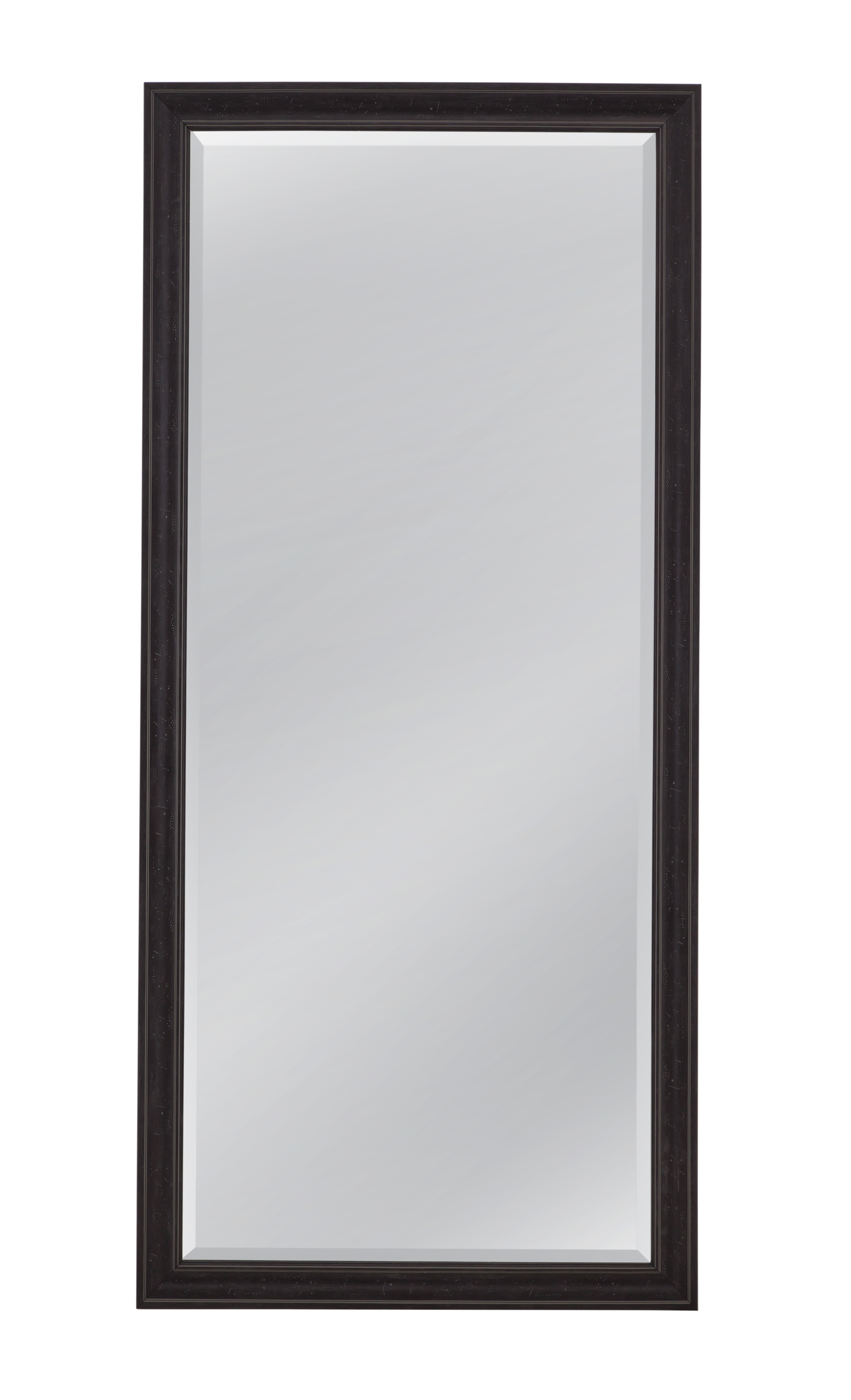 Bassett Mirror Mattern Distressed Black Floor Mirror