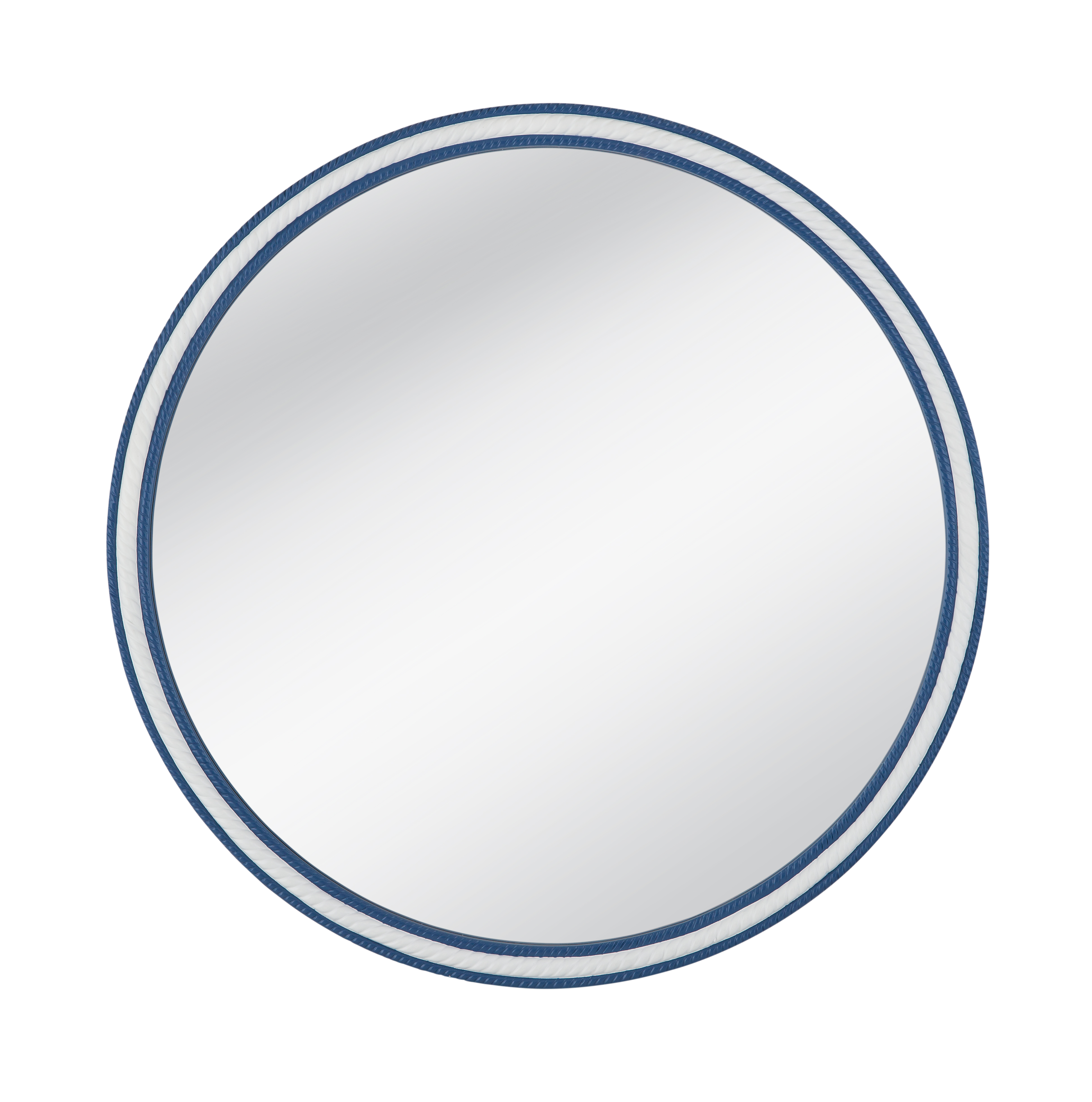 Bassett Mirror Straits Bright Blue White Wall Mirror