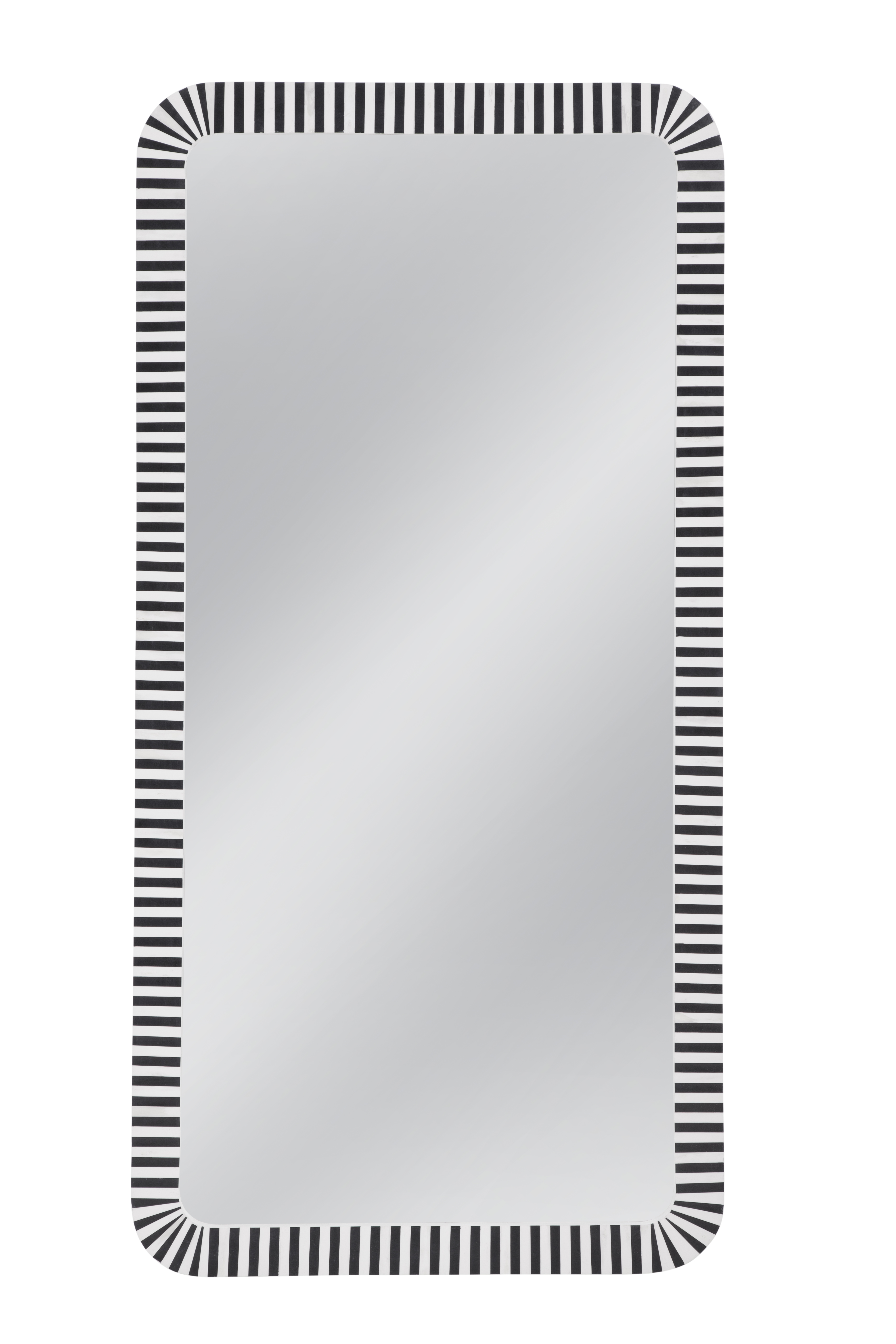 Bassett Mirror MacAlister Black Cream Floor Mirror