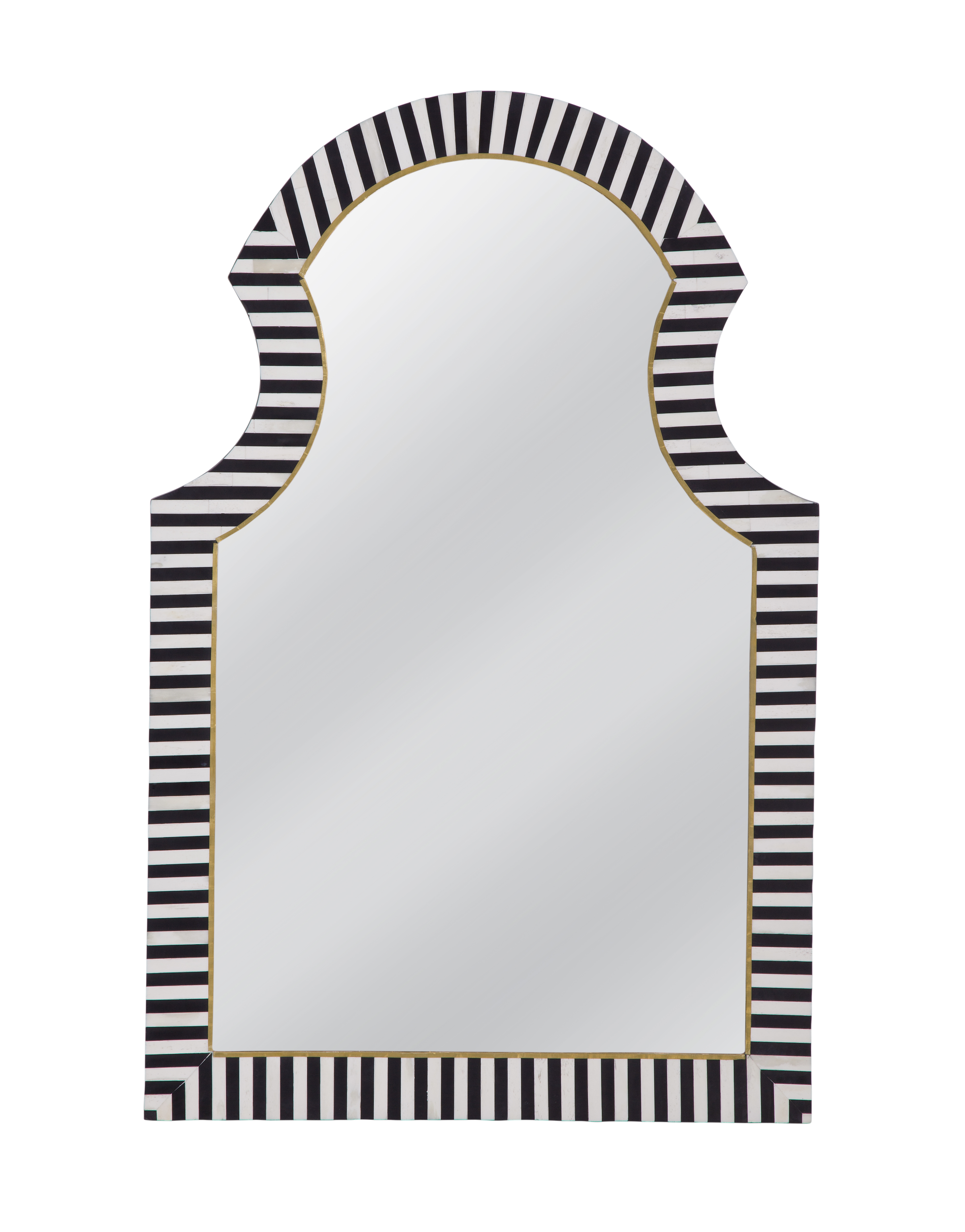 Bassett Mirror Martens Black Cream Wall Mirror
