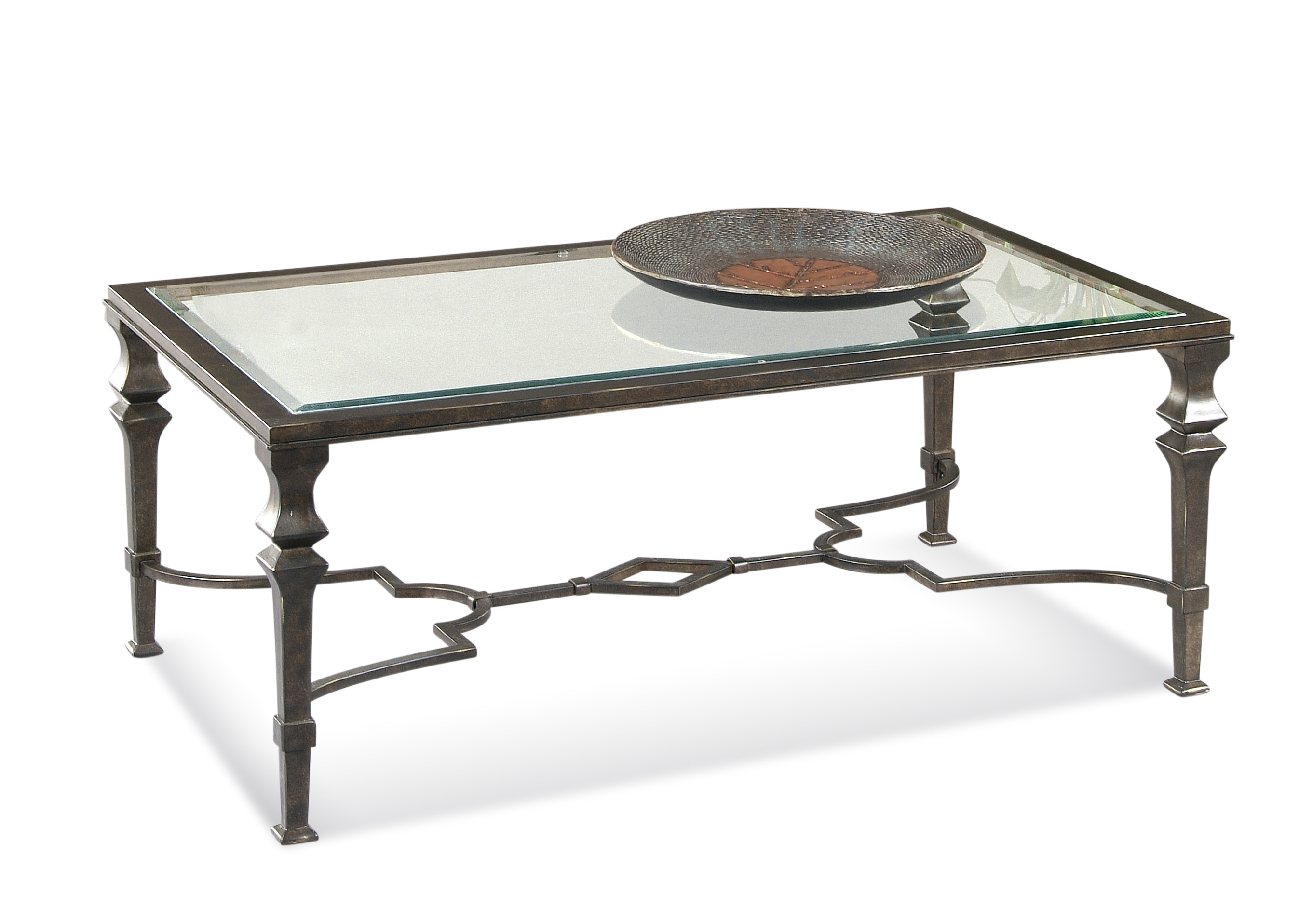 Bassett Mirror Lido Bronze Rectangular Cocktail Table