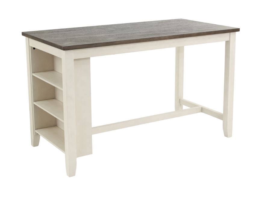 Poundex White Grey Counter Height Table
