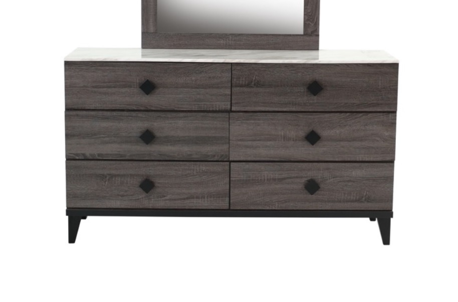 Poundex Foil Grey Dresser