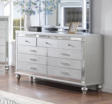 Poundex Silver Dresser