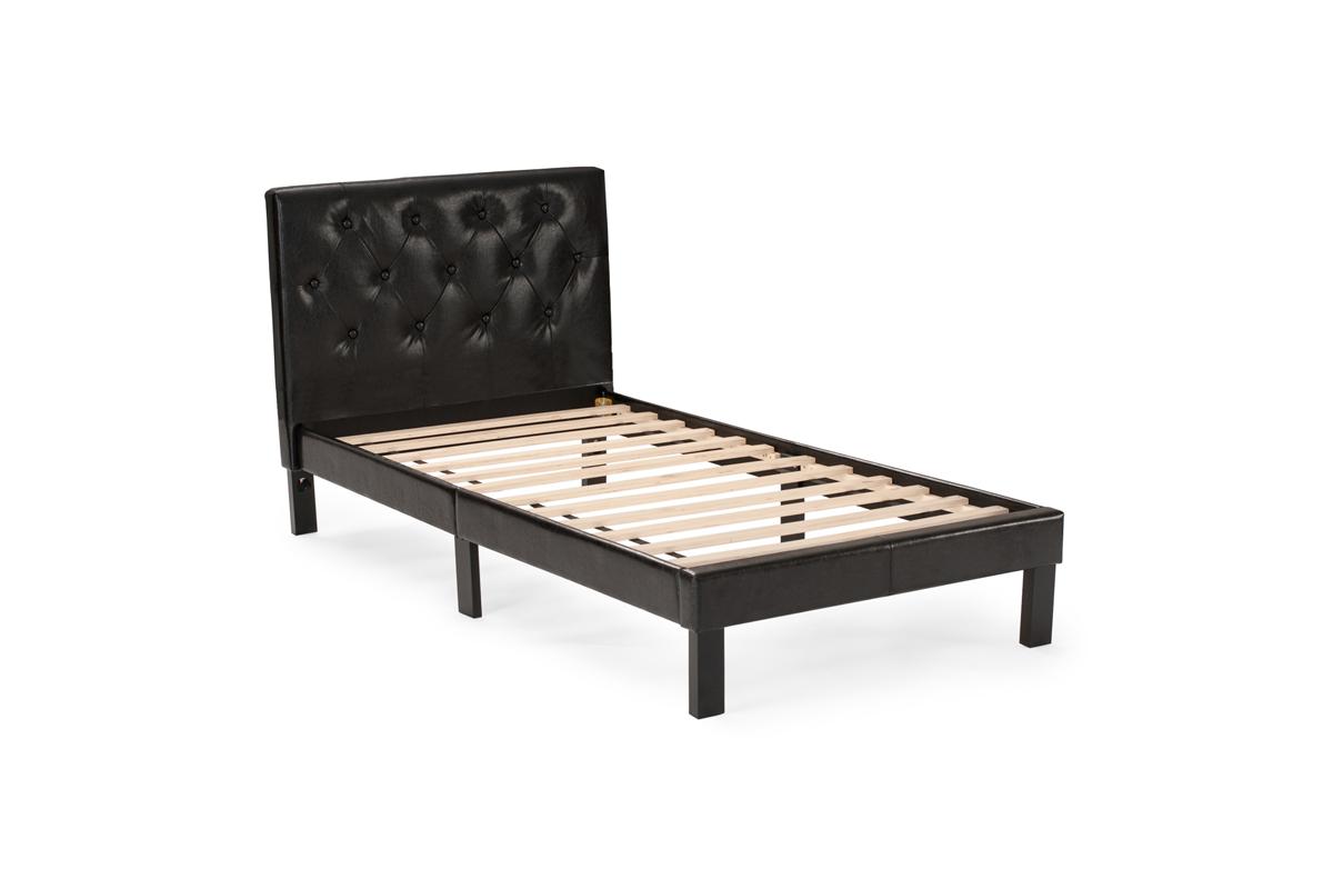 Poundex Black Espresso Twin Bed
