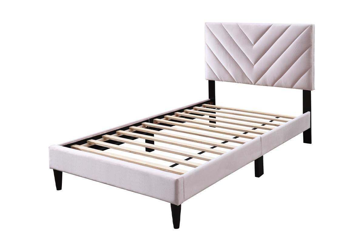 Poundex Light Pink Full Bed
