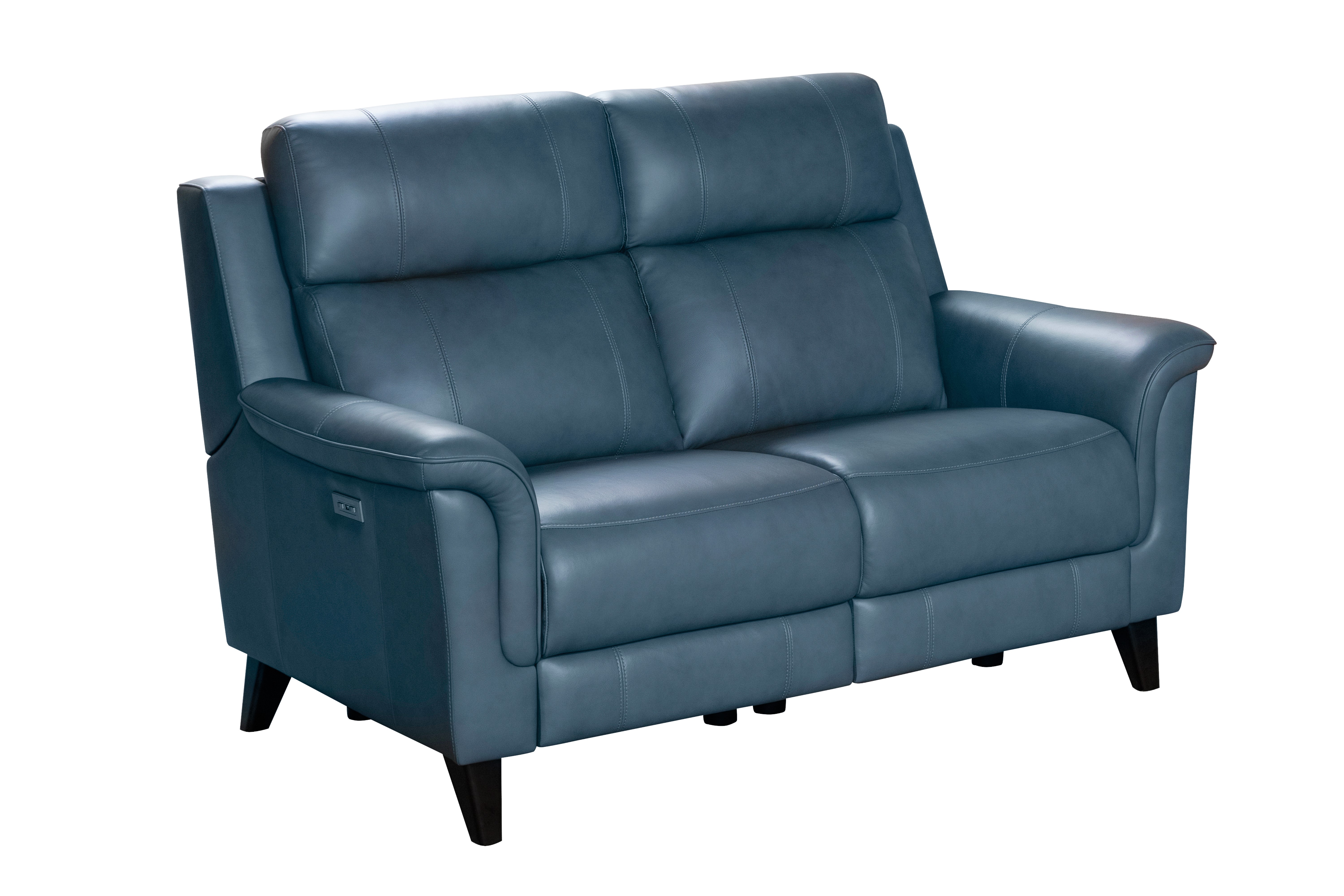 Barcalounger Kester Masen Blue Gray Power Reclining Loveseat