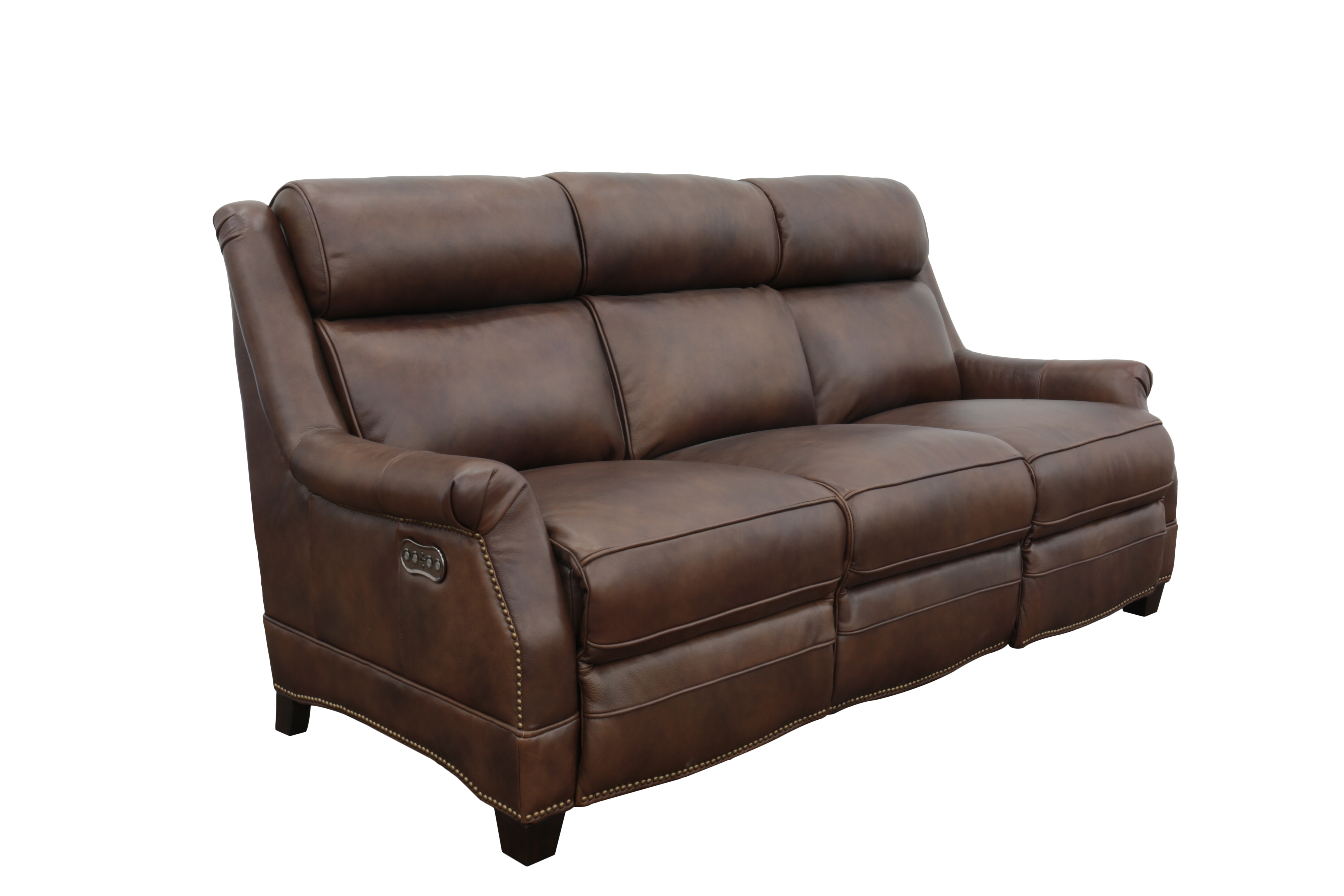 Barcalounger Warrendale Worthington Cognac Power Reclining Sofa