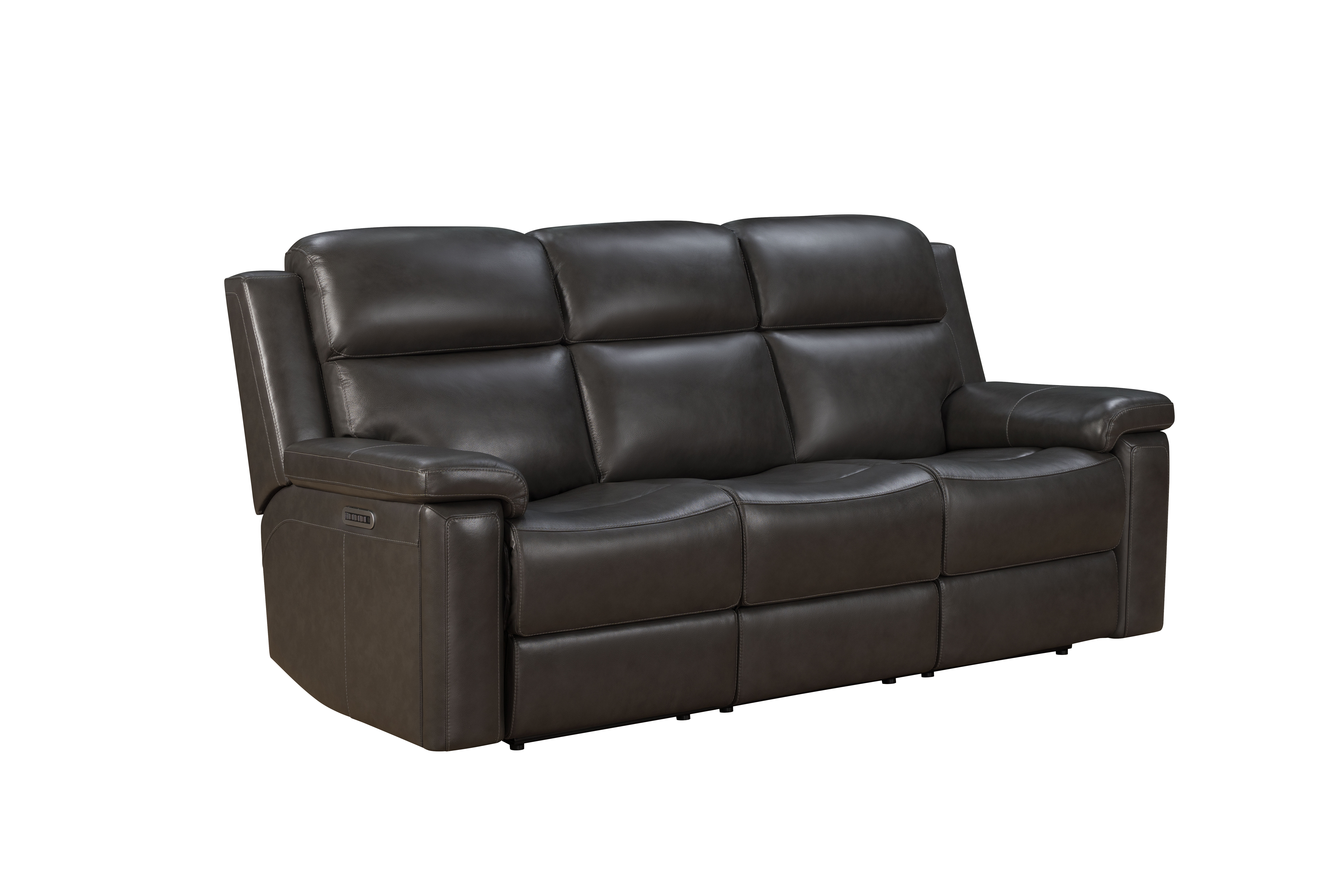 Barcalounger Leon Matteo Smokey Gray Power Head Rest Reclining Sofa