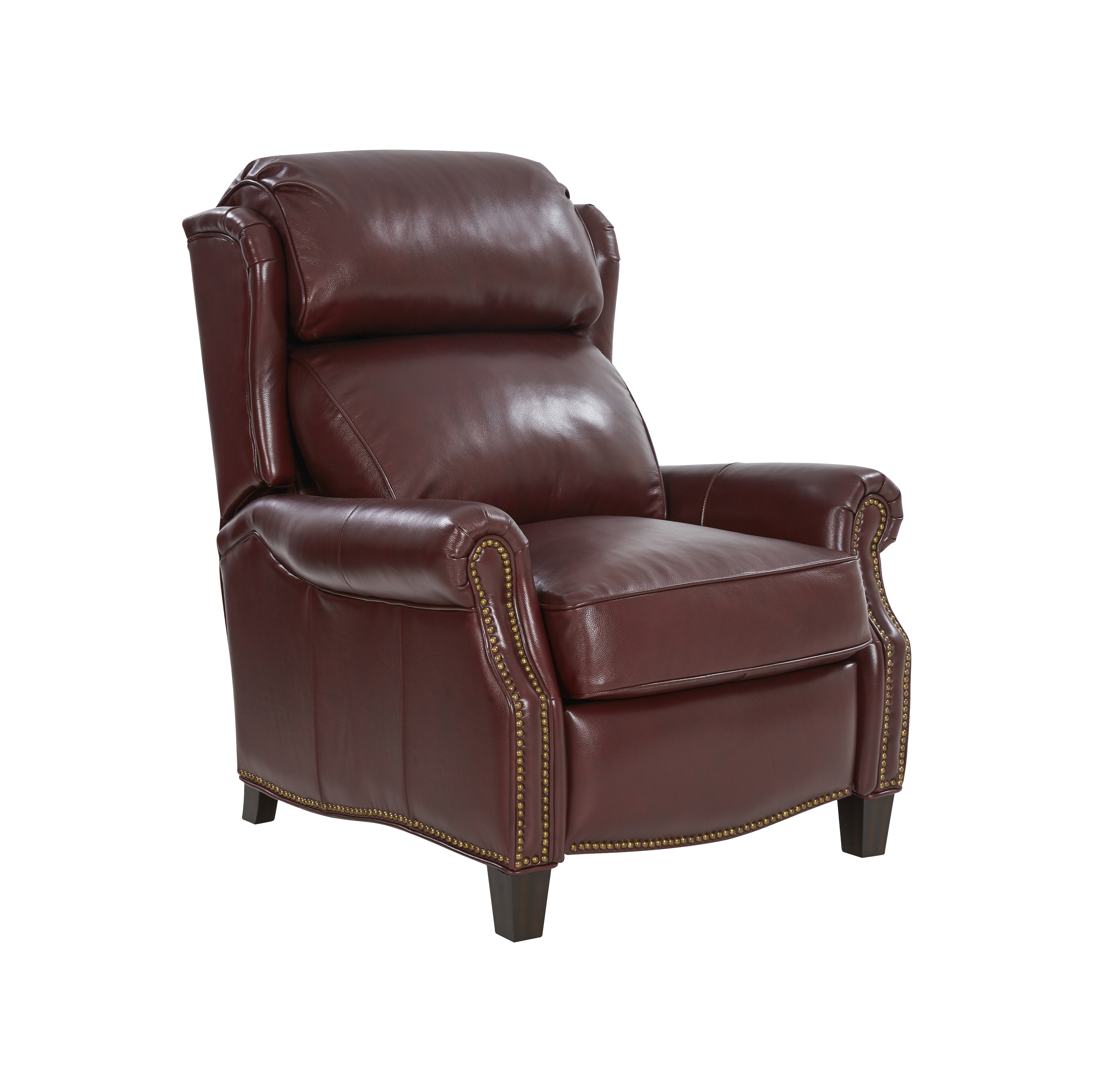 Barcalounger Meade Marisol Cabernet Push Thru The Arms Recliner
