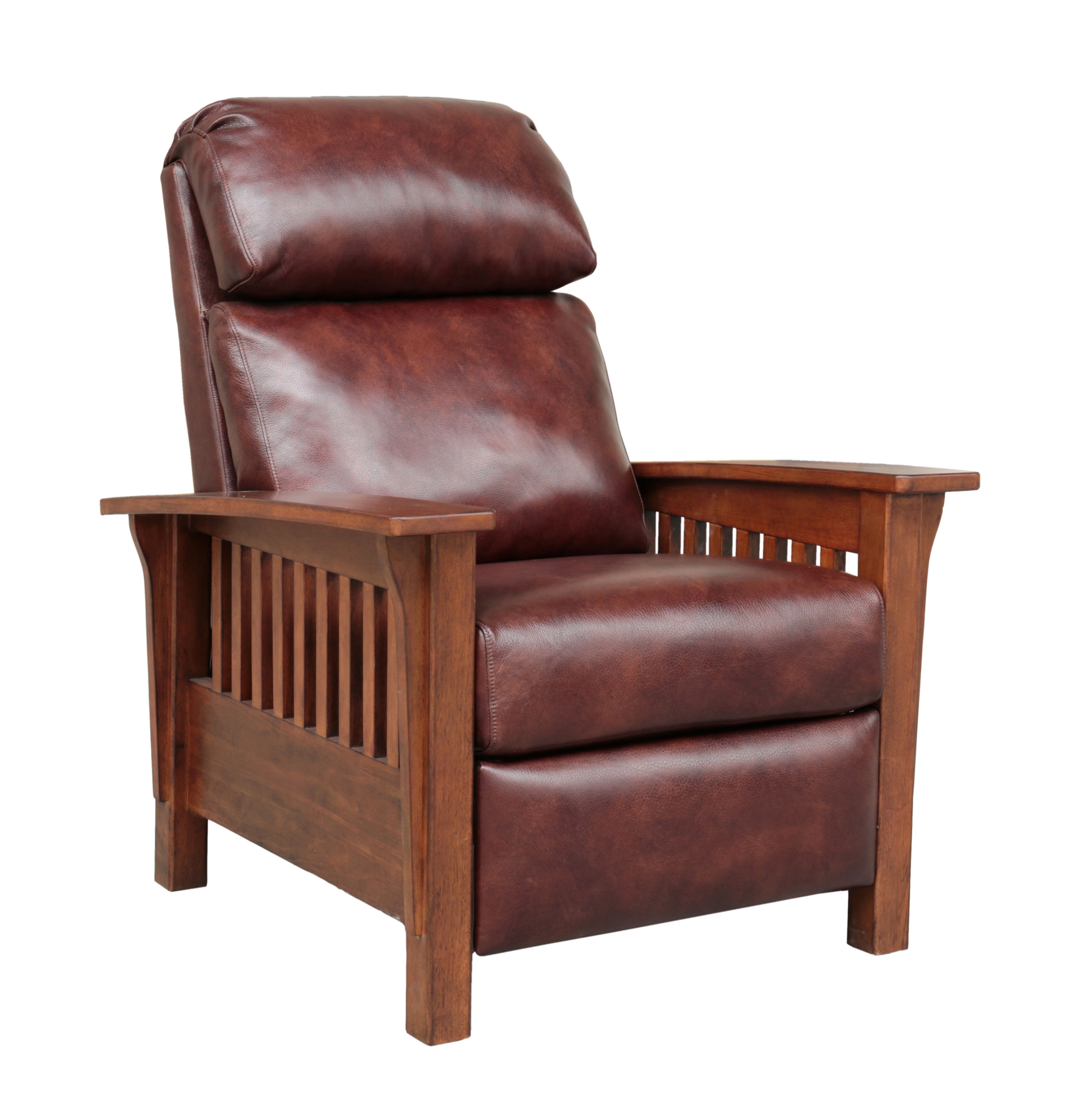 Barcalounger Mission Wenlock Fudge Push Thru The Arms Recliner