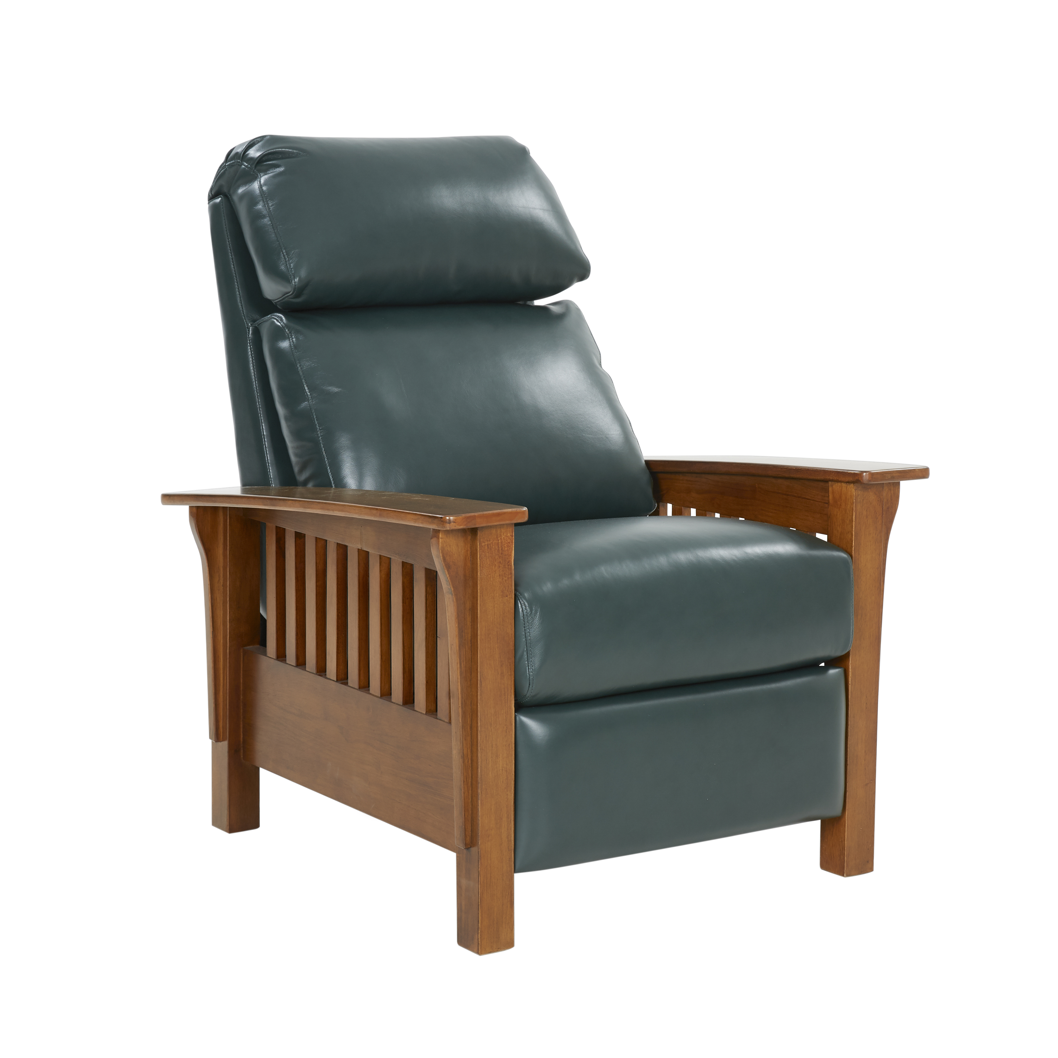 Barcalounger Mission Highland Emerald Push Thru The Arms Recliner