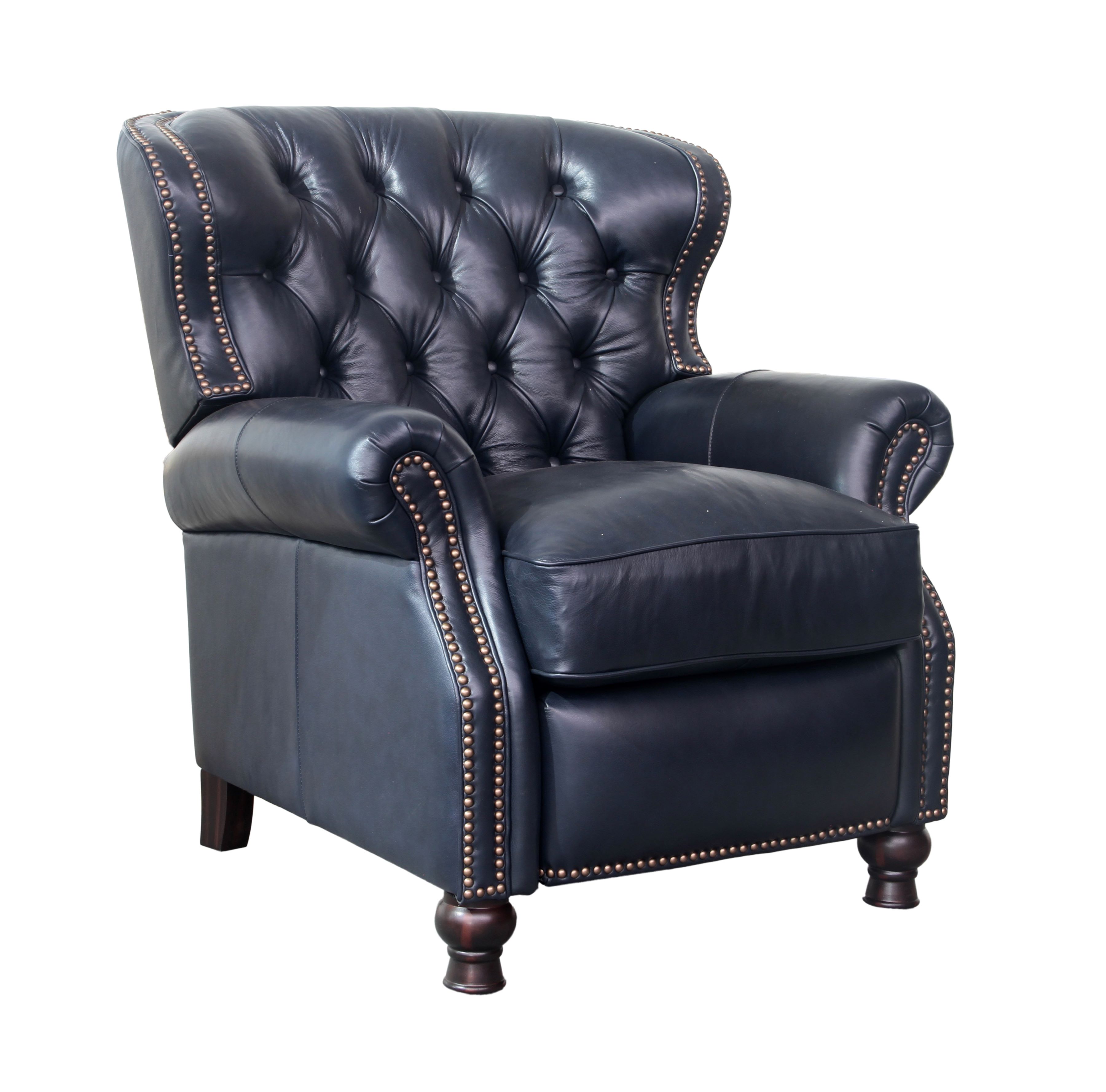 Barcalounger Presidential Shoreham Blue Push Thru The Arms Recliner