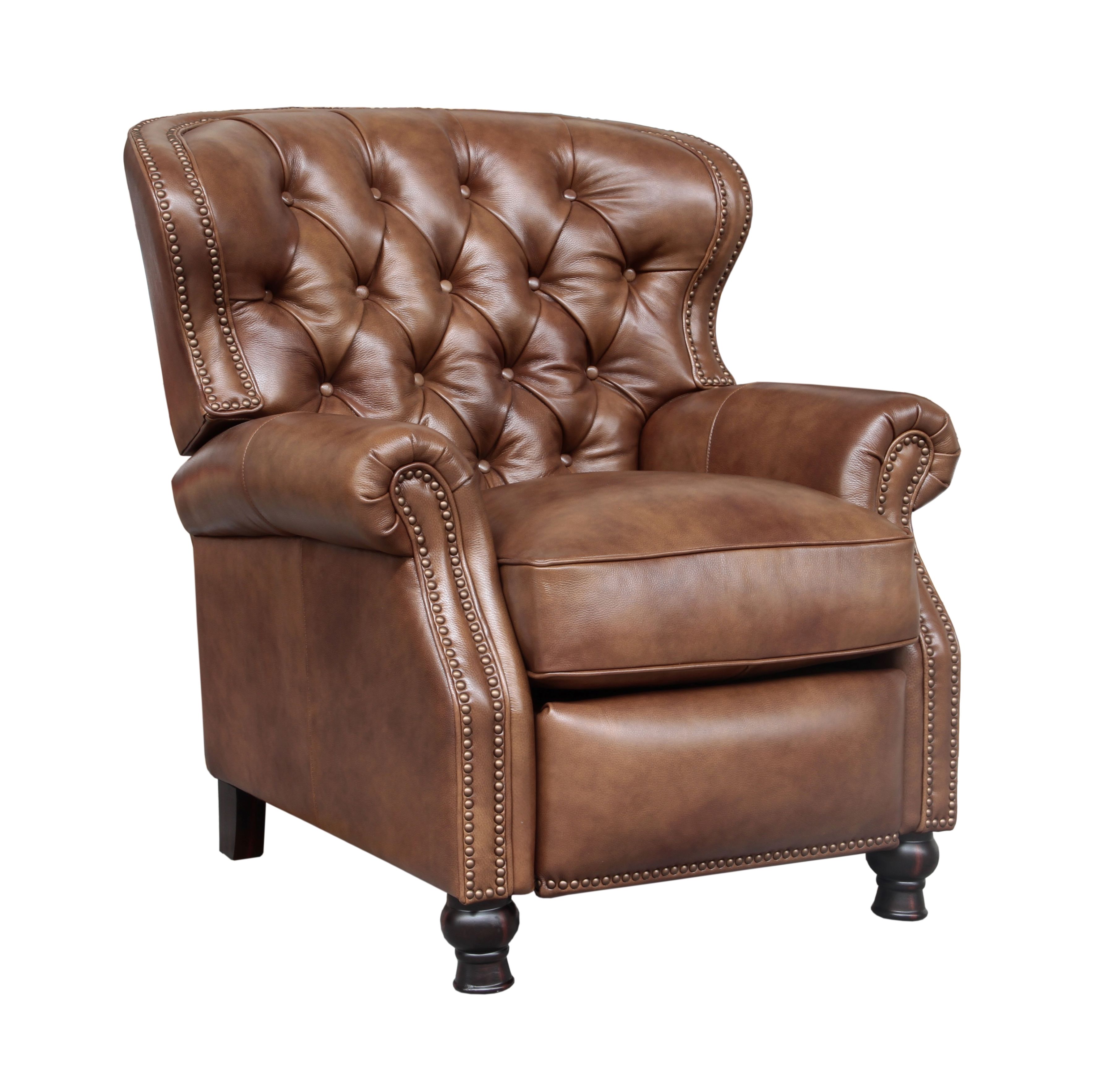 Barcalounger Presidential Wenlock Tawny Push Thru The Arms Recliner
