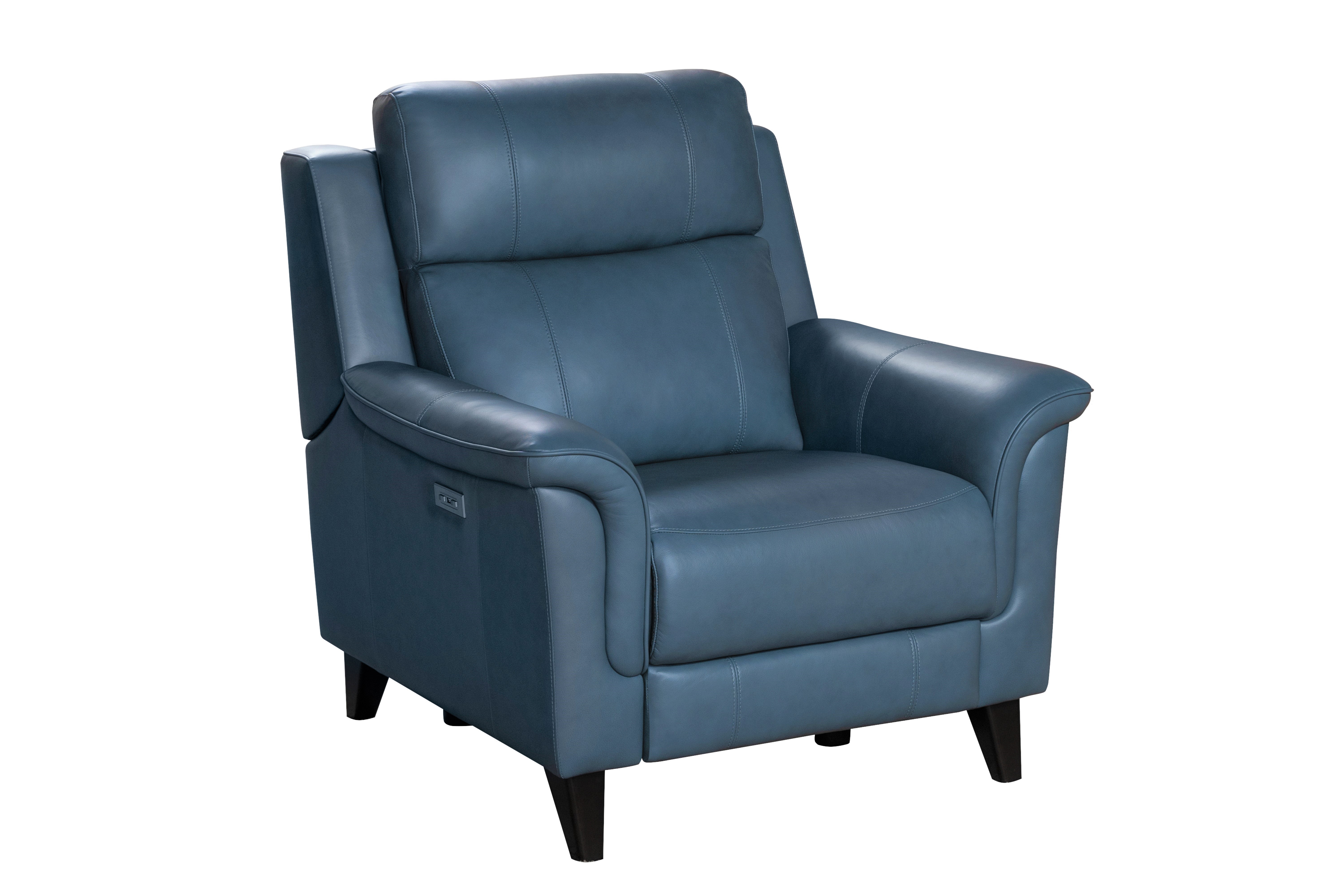 Barcalounger Kester Masen Blue Gray Power Recliner