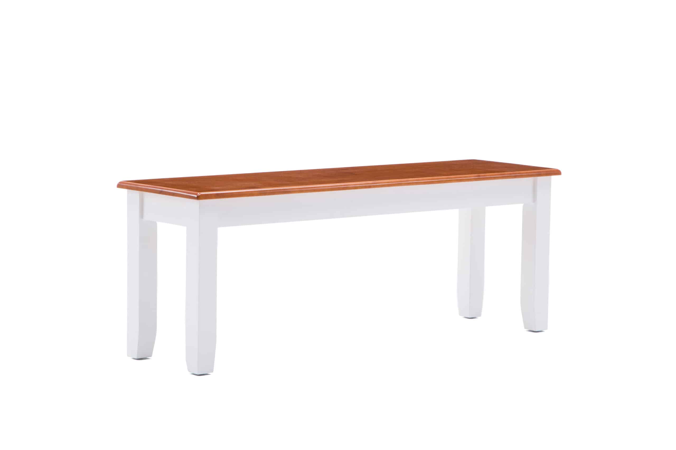 Bloomington Dining Bench - Cream/Honey Oak