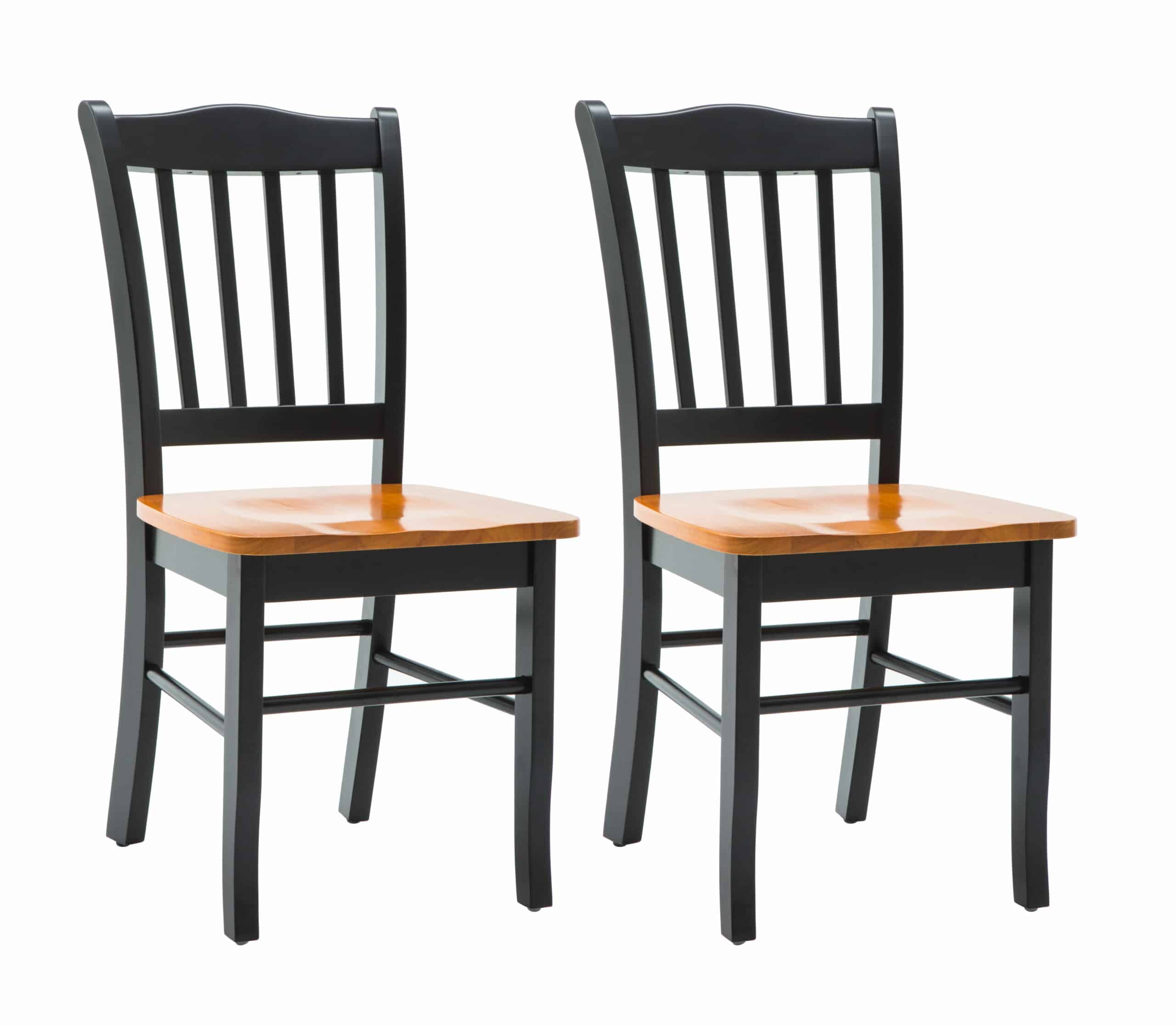Shaker Dining Chairs, Set of 2 - Black/Oak
