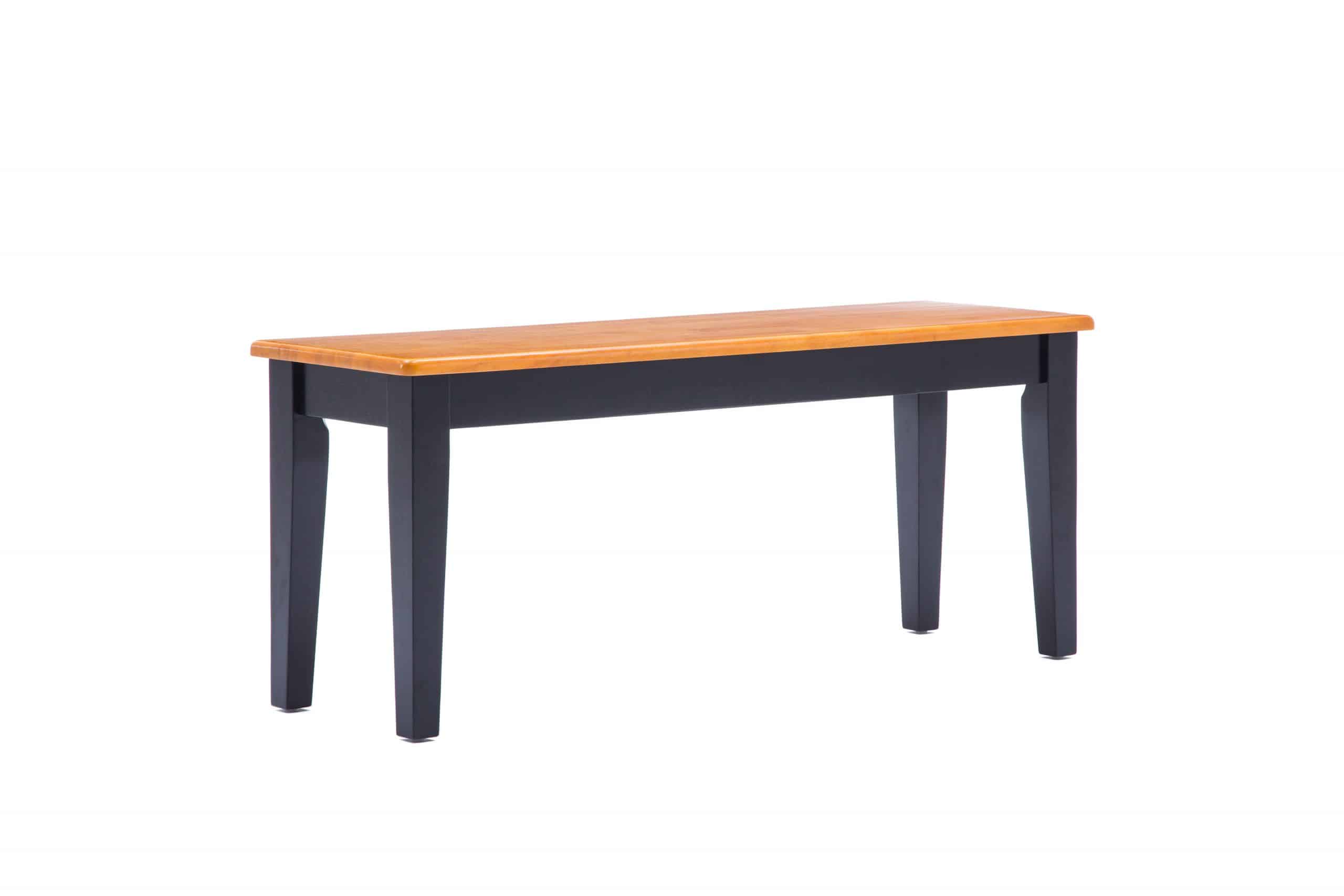 Shaker Dining Bench - Black/Oak