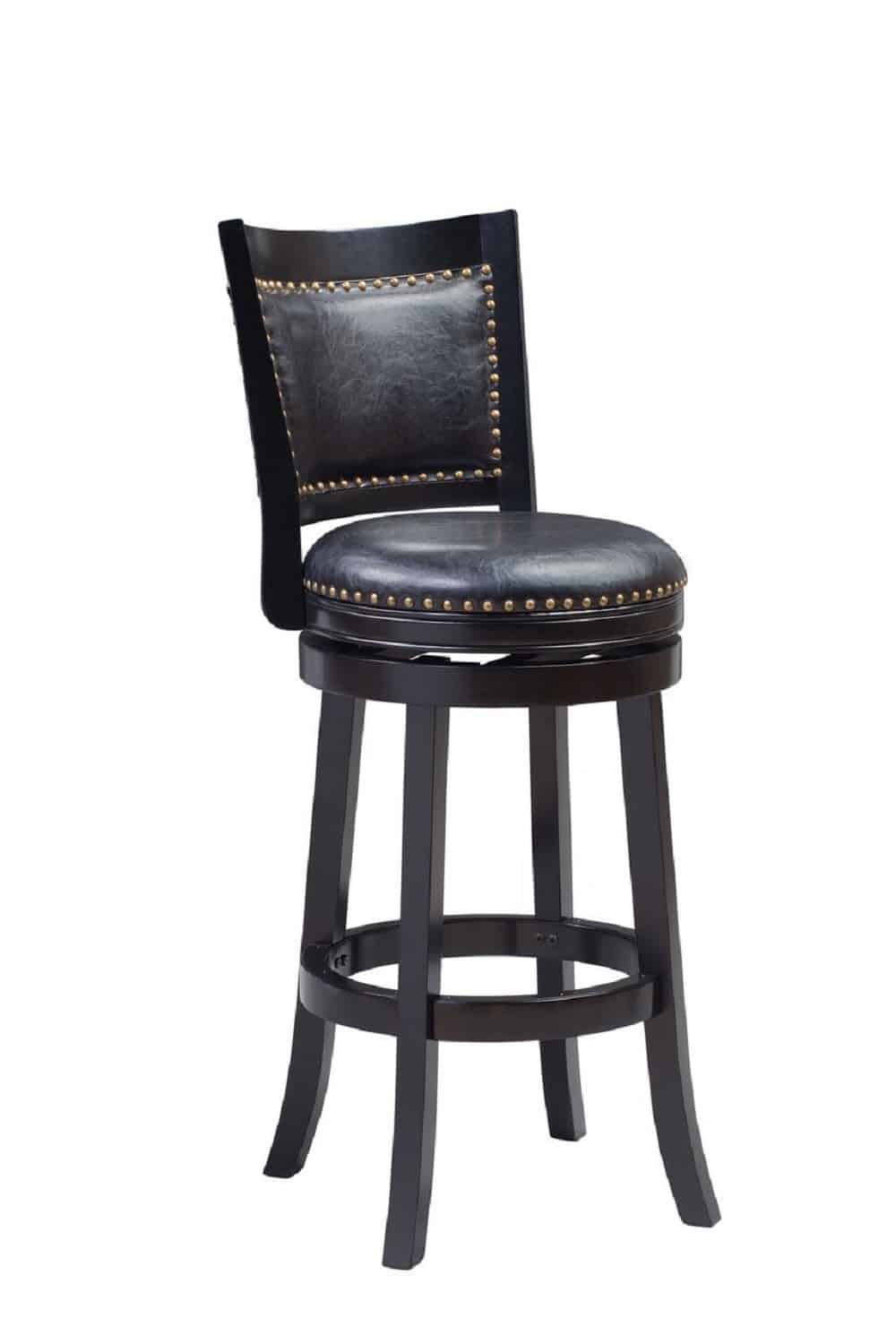 Boraam Bristol Black 29 Inch Swivel Bar Stool