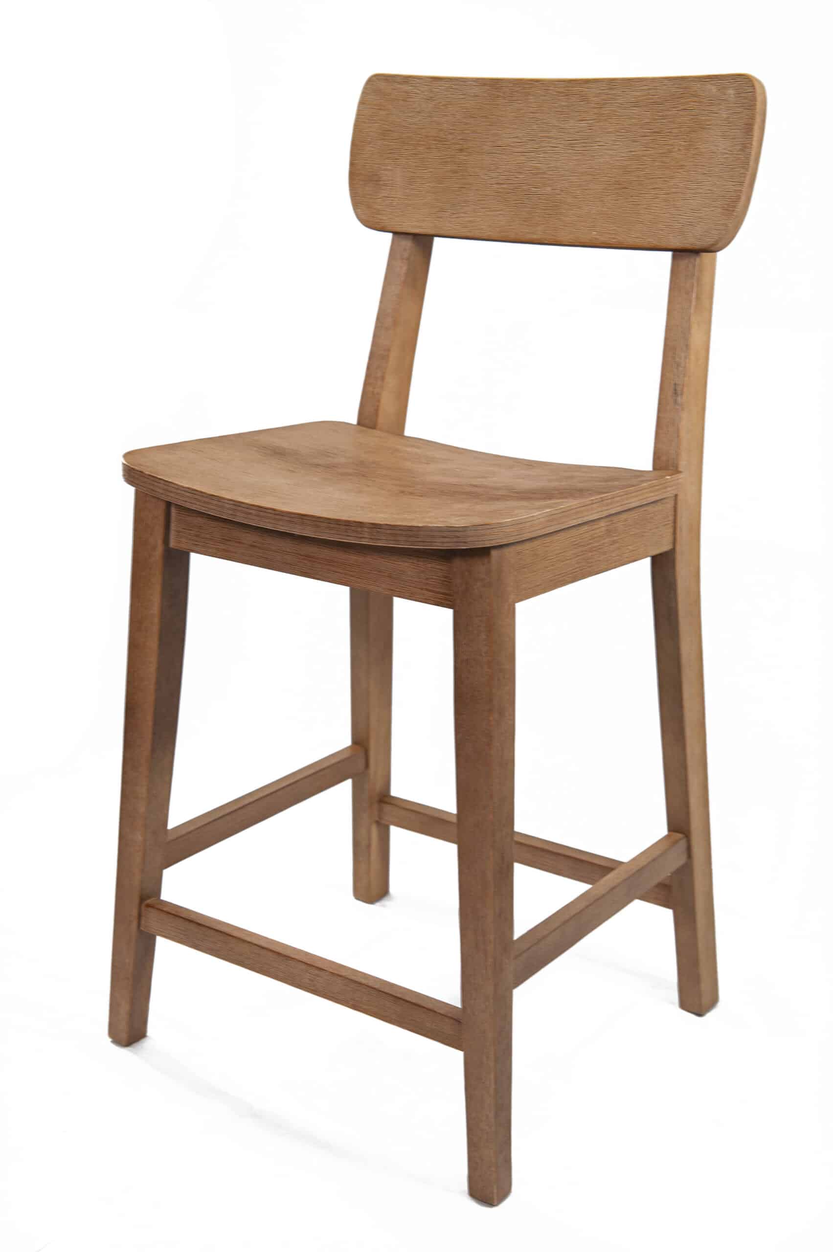 Boraam Torino Barnwood Wire Brush 24 Inch Wood Counter Stool
