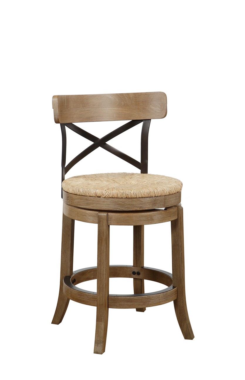 Boraam Myrtle Wheat Wire Brush 24 Inch Swivel Counter Stool
